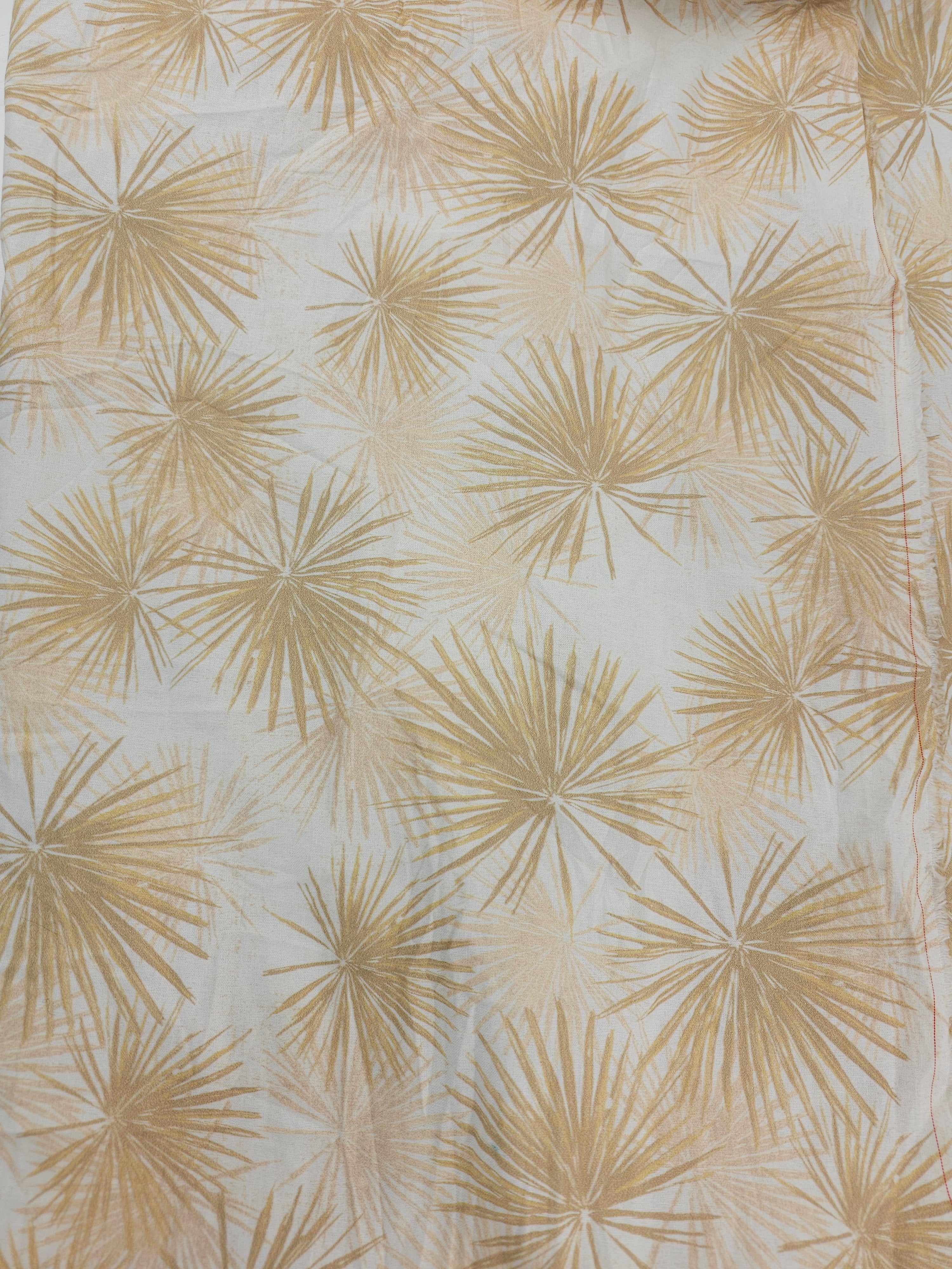 Golden palm bursts Cotton- 4m piece