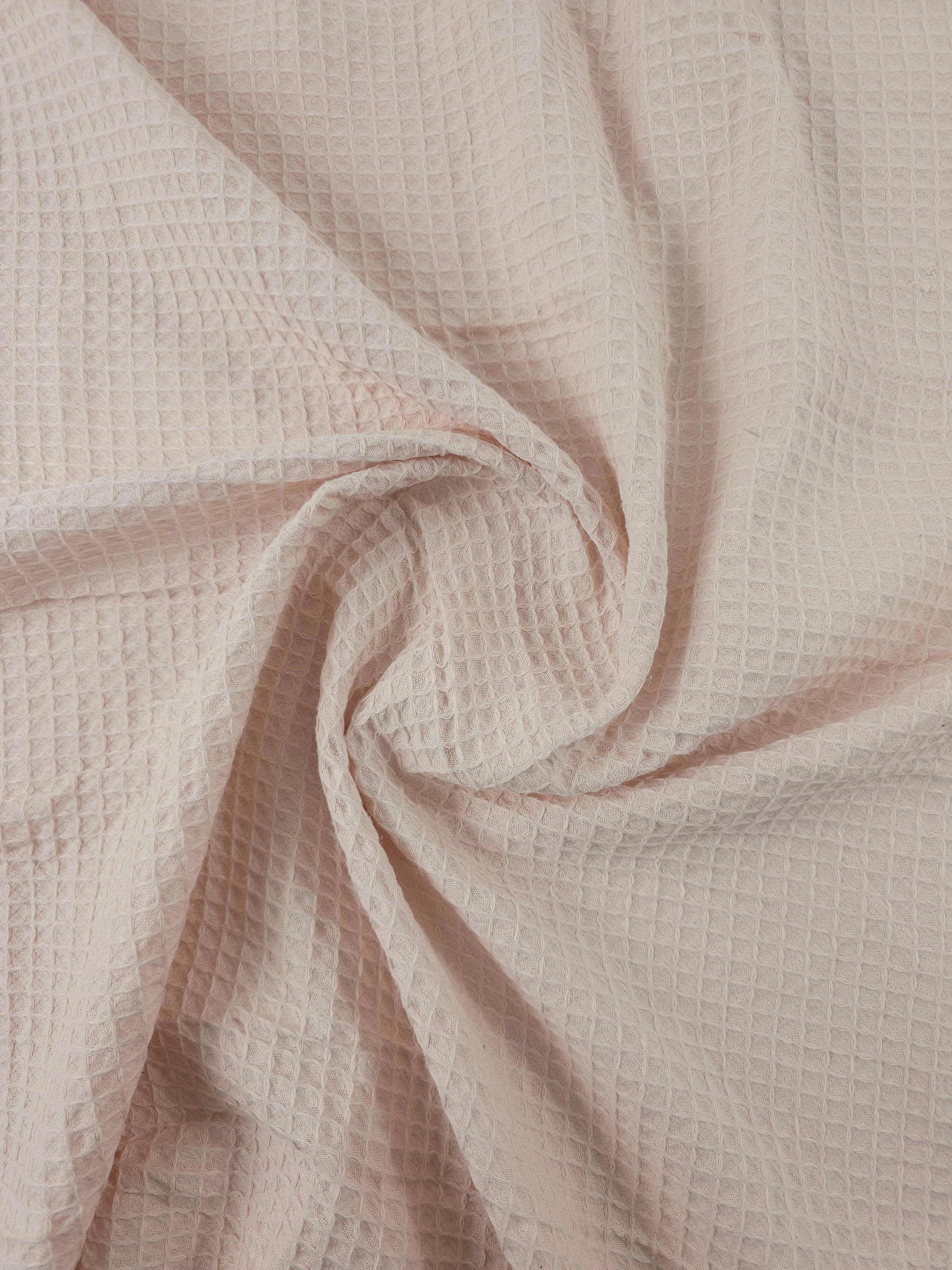 Pale Peach Waffle Cotton *EXTRA WIDE*