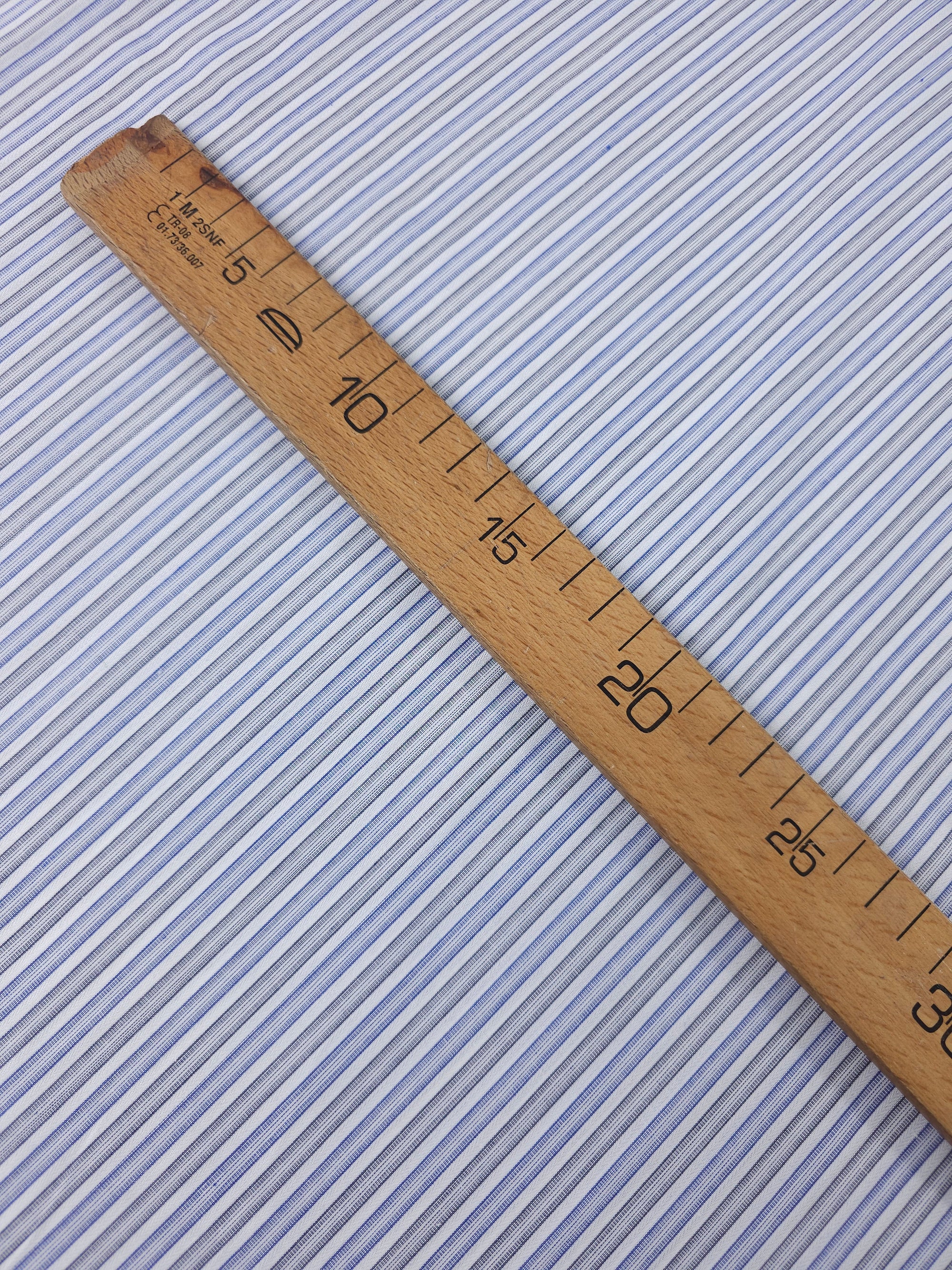 Ink Blue/Grey Stripe 100% Cotton