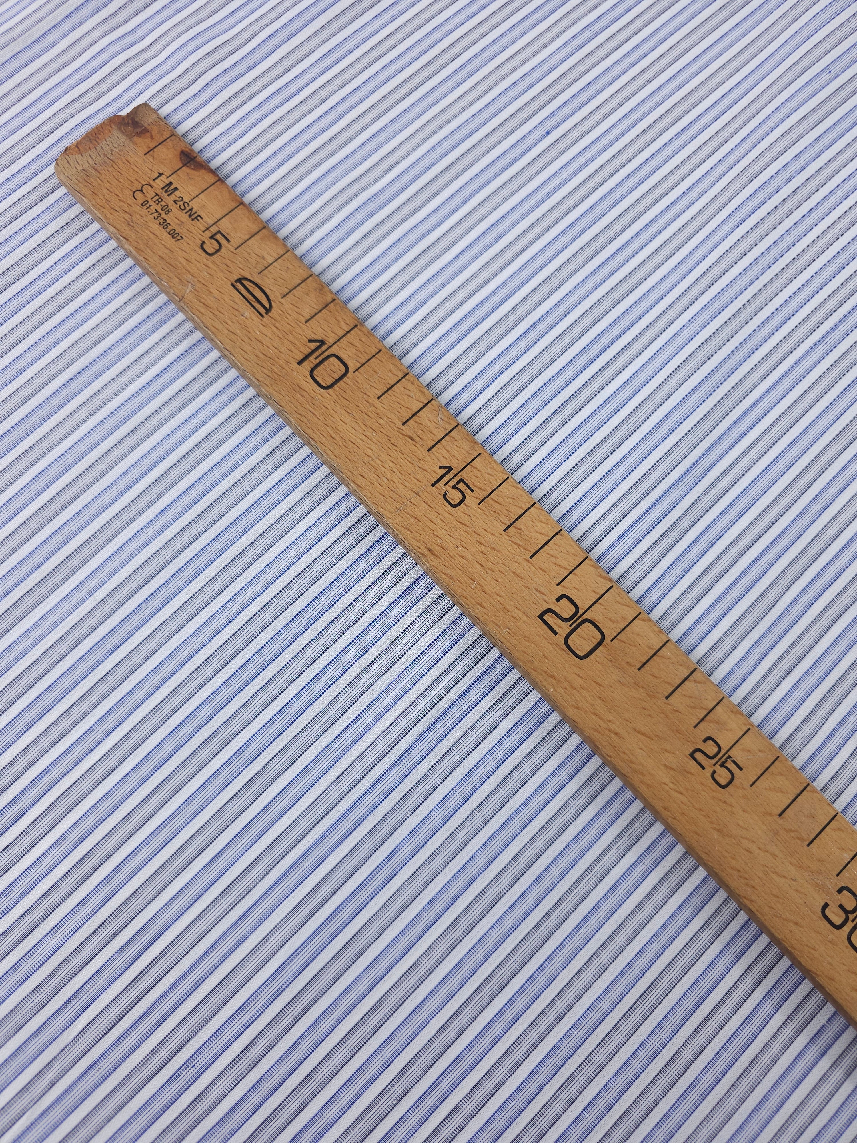 Ink Blue/Grey Stripe 100% Cotton