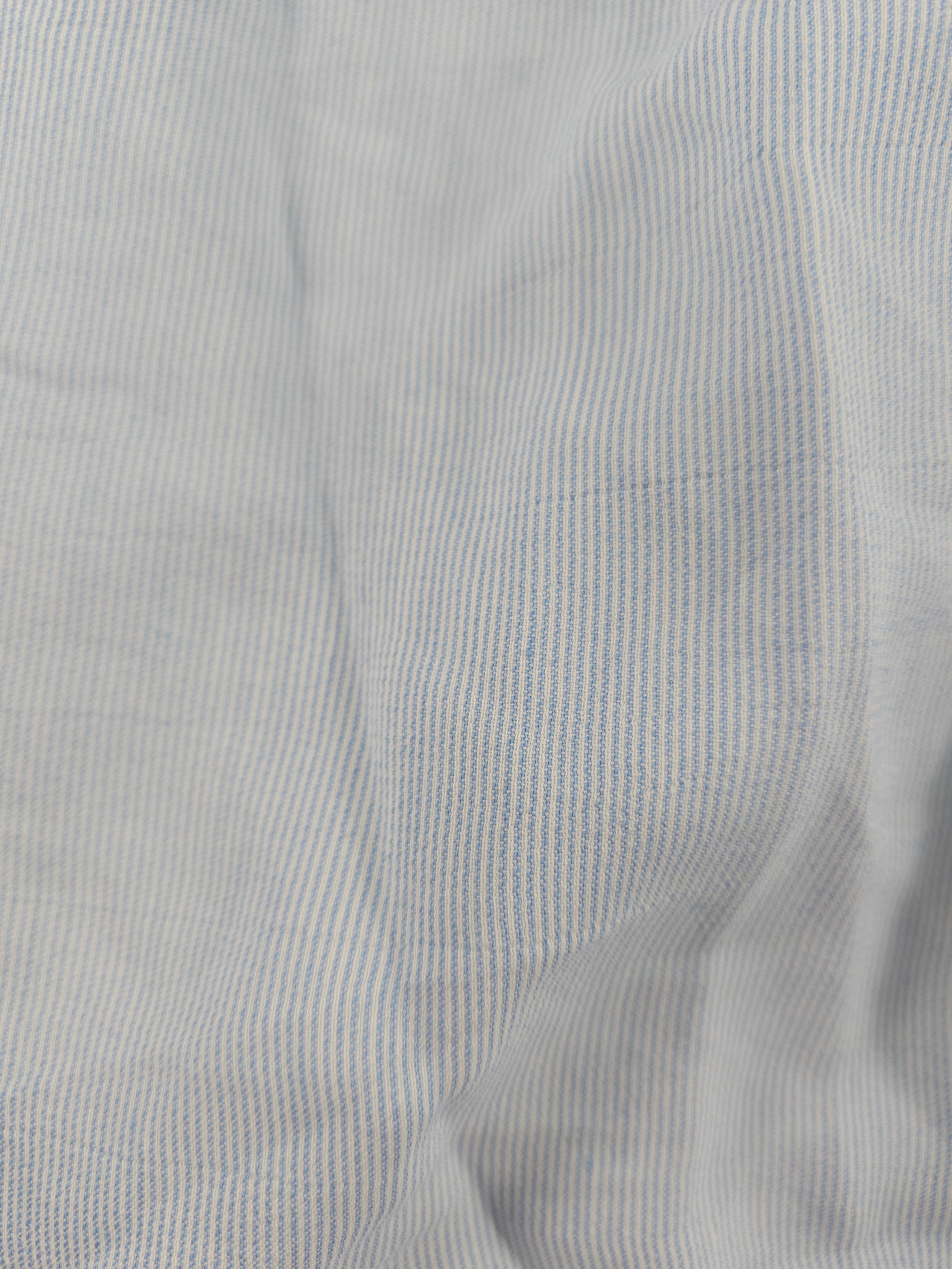 Tiny blue stripe Viscose- 3m piece