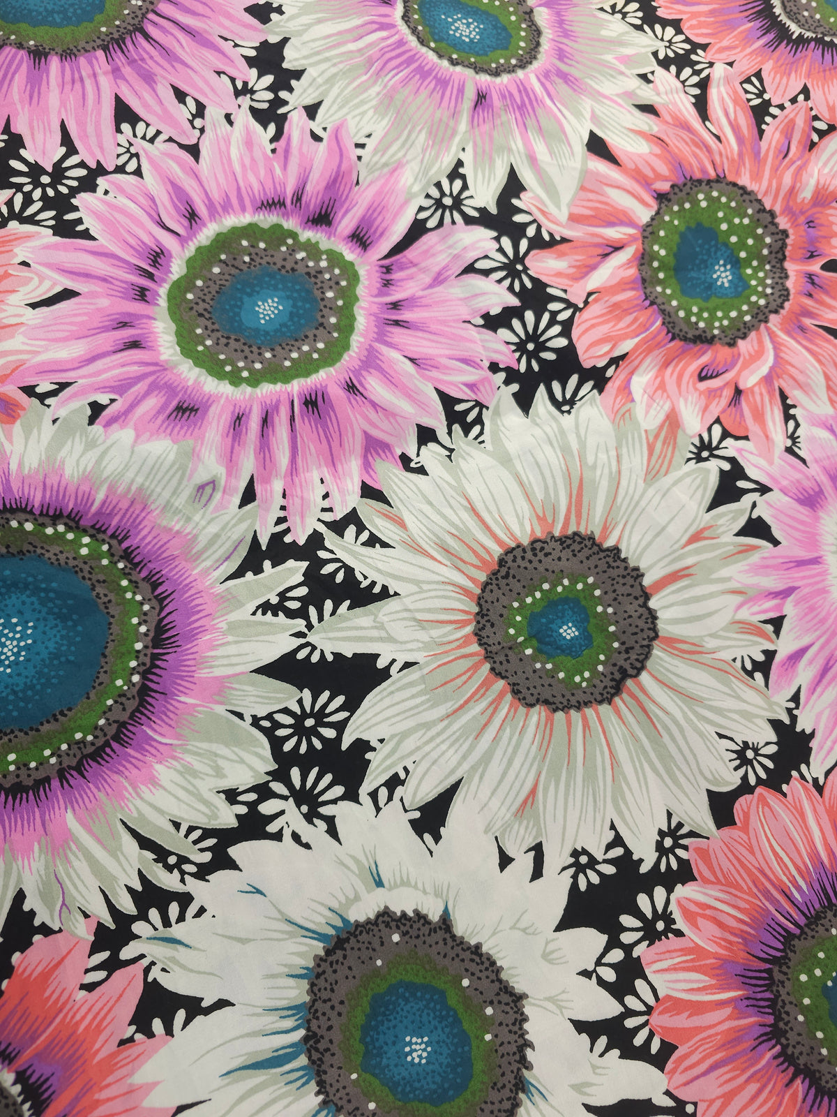 Pink bold flower Cotton (Various sizes)