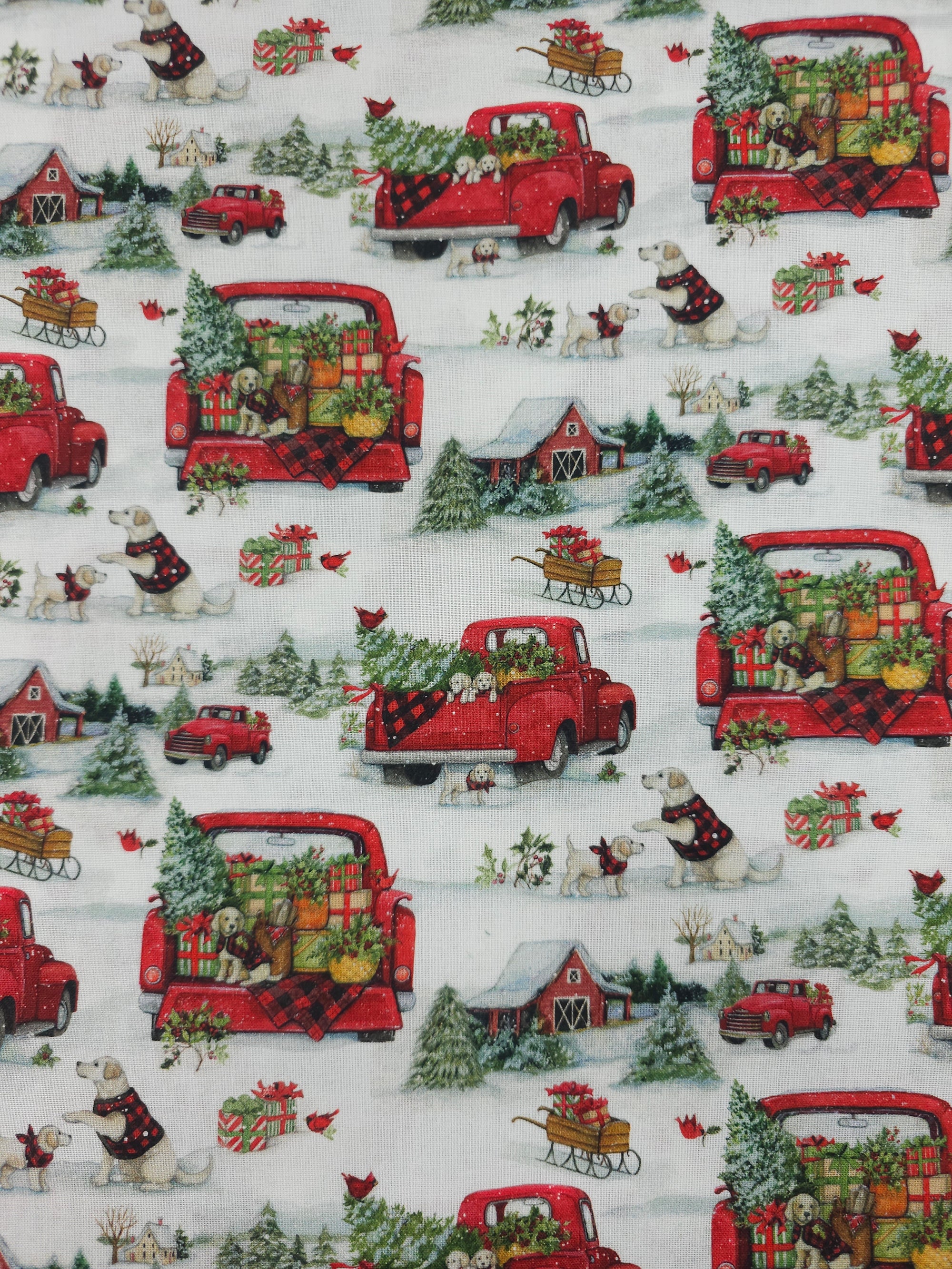 Christmas Dog Holiday 100% Cotton
