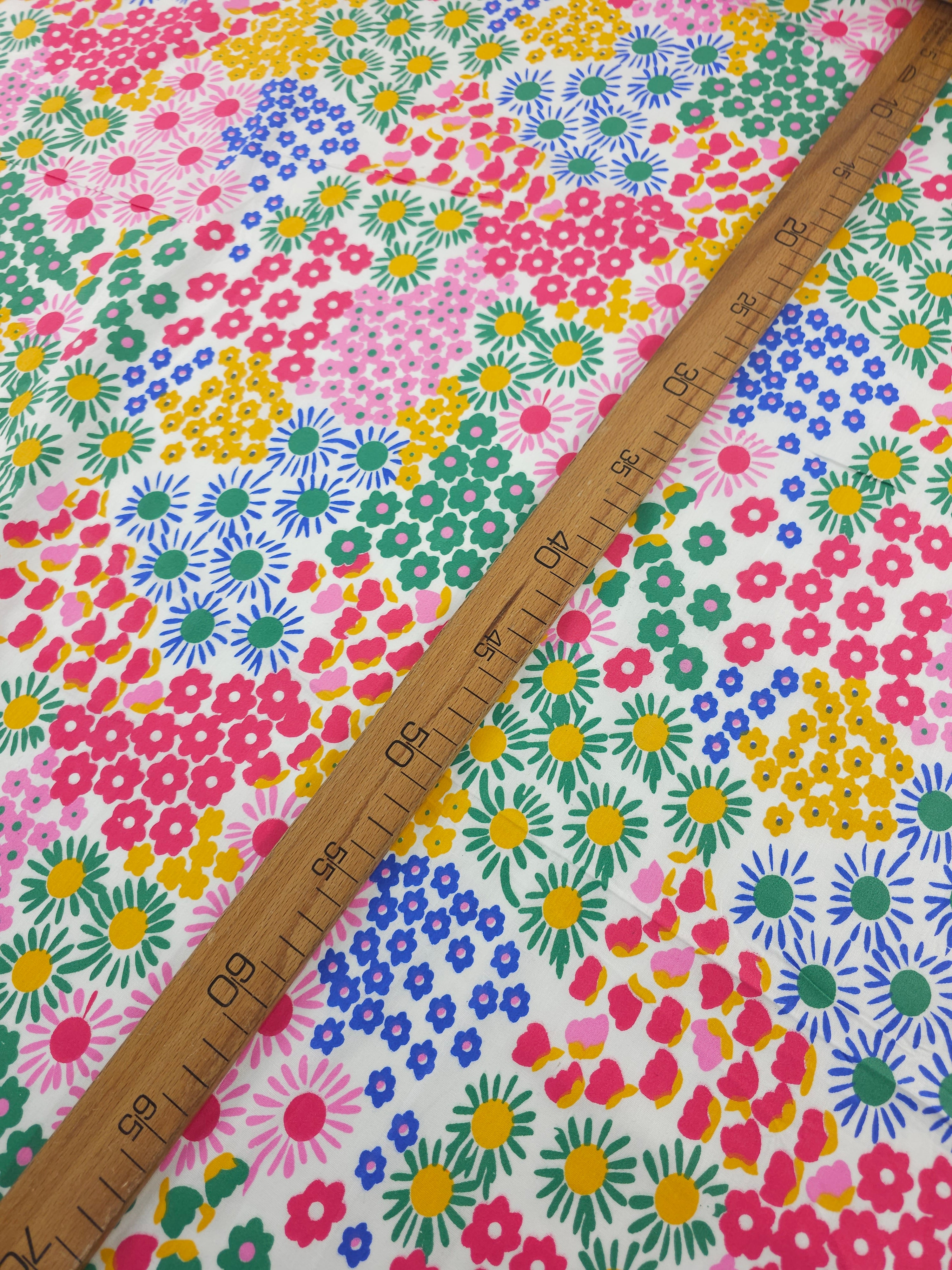 Multi Pop Floral Patch Cotton Poplin
