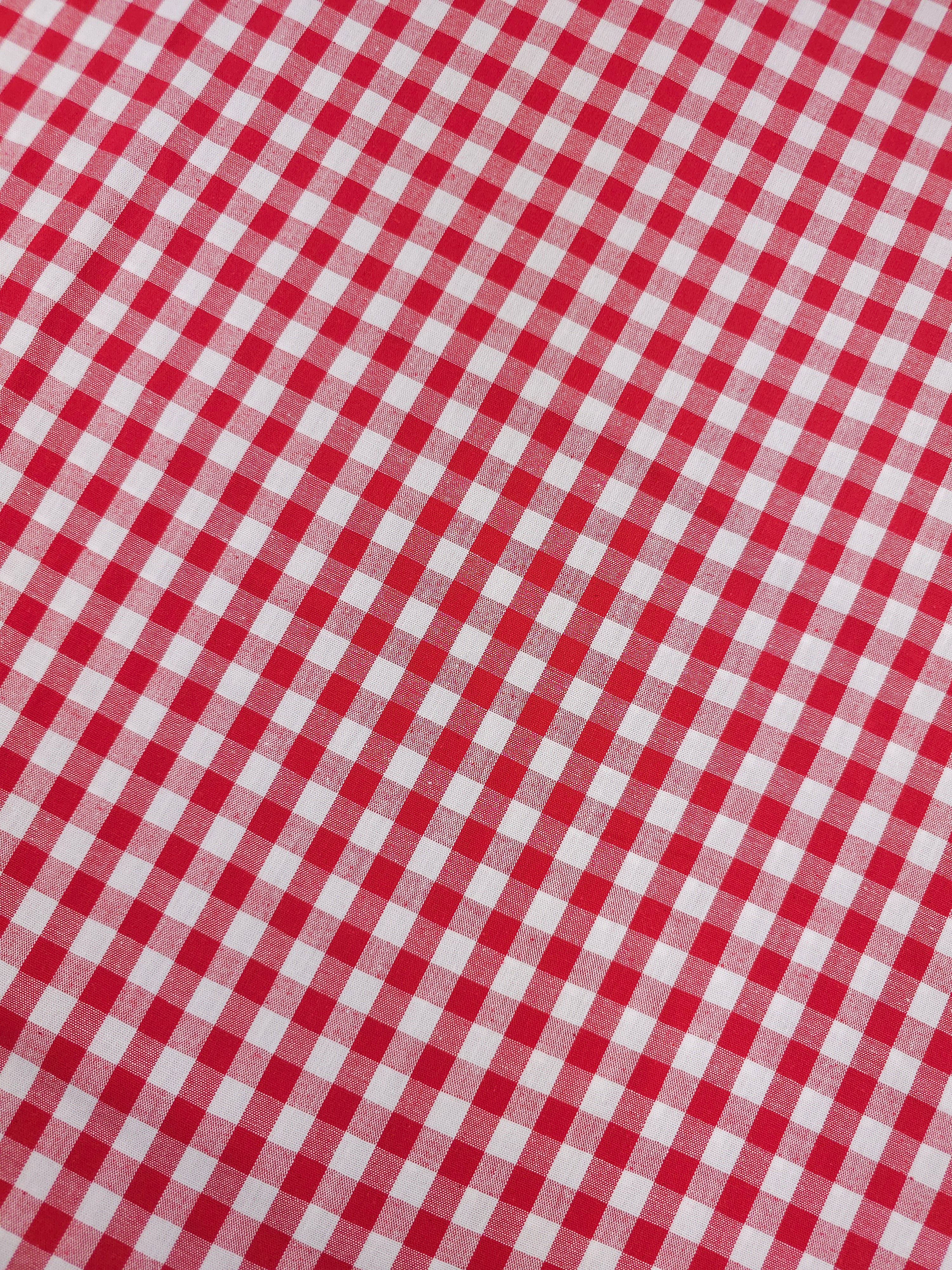 Red Gingham 100% Cotton