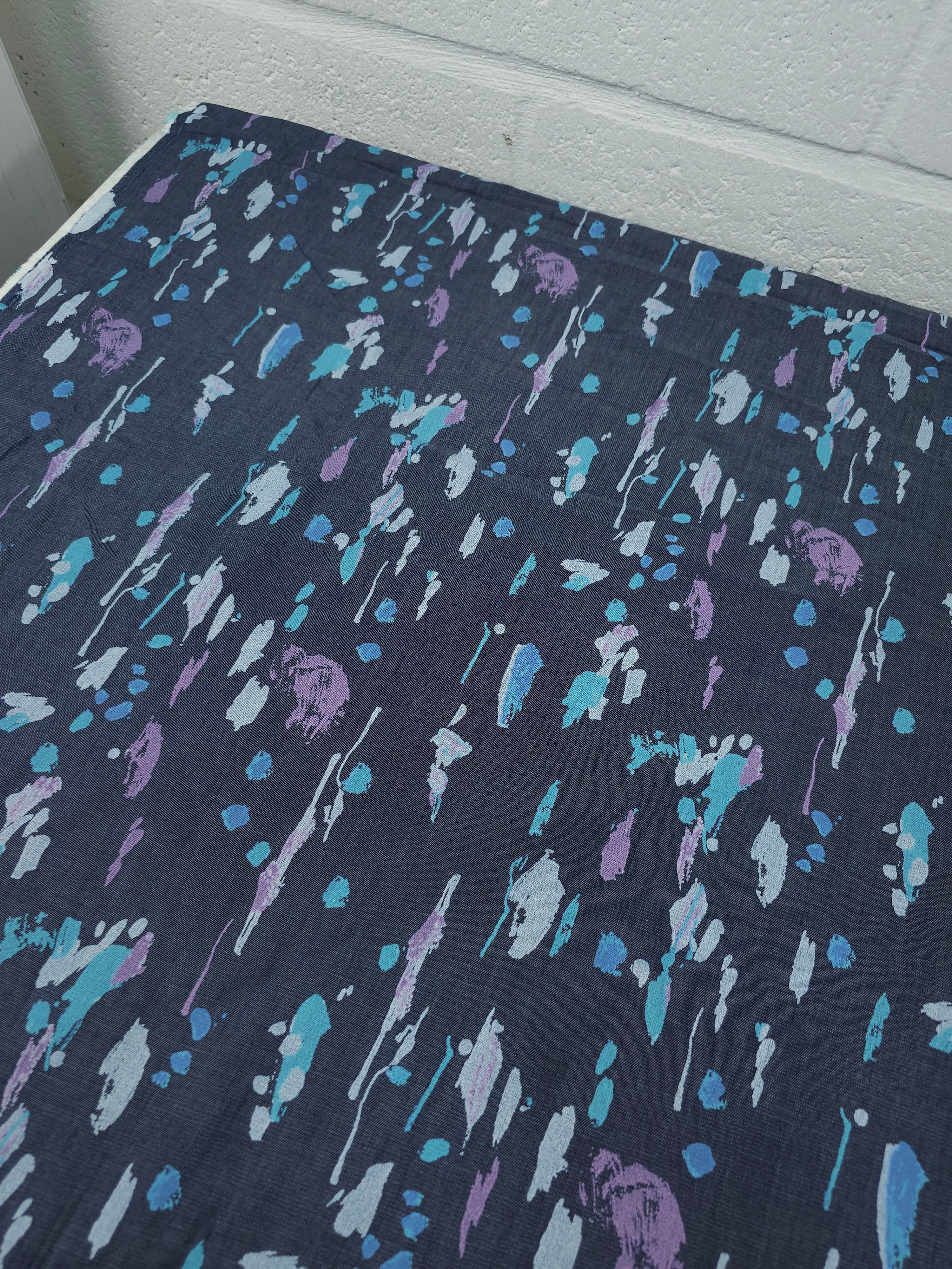 Abstract Splat Stroke Chambray