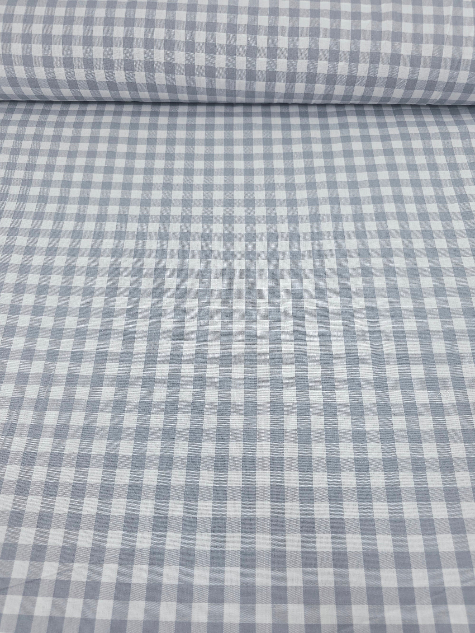 Grey Gingham 100% Cotton 114" *EXTRA WIDE*