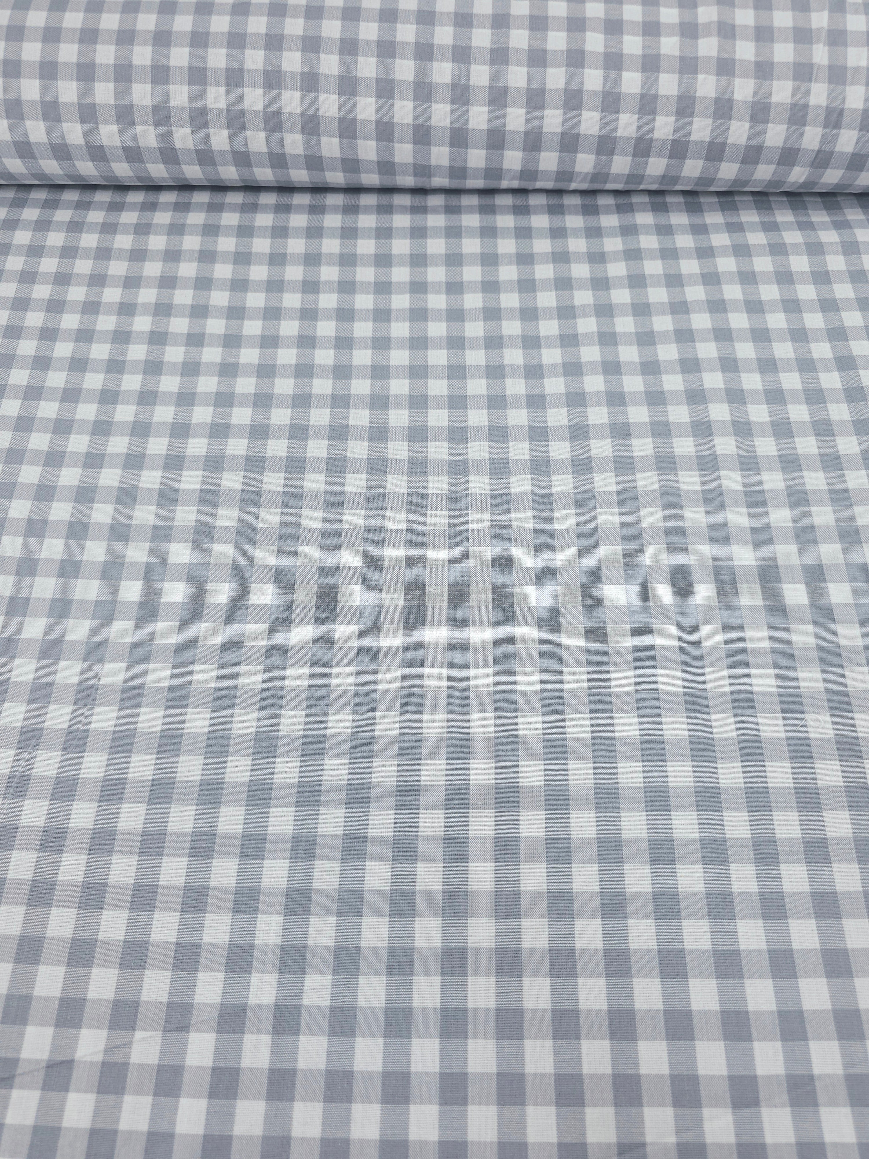 Grey Gingham 100% Cotton 114" *EXTRA WIDE*