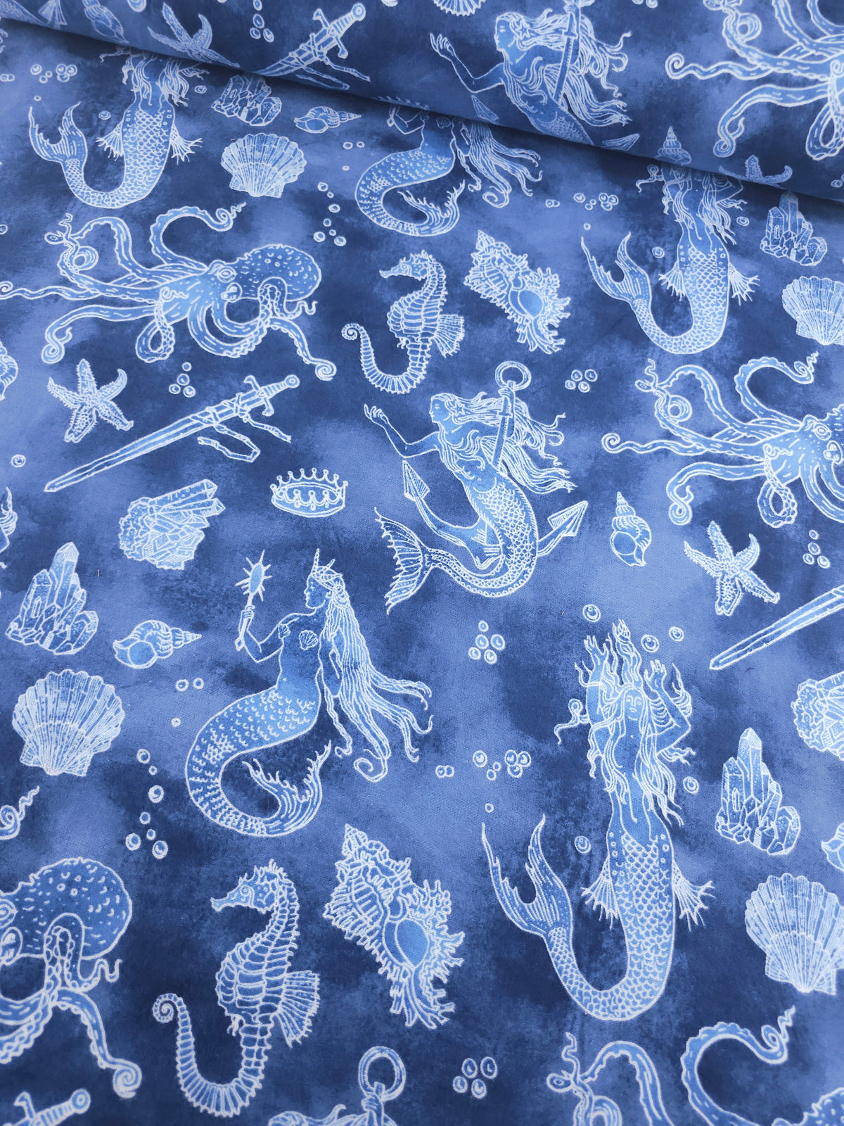 Fantasy Mermaid Blizzard Lightweight Flannel Cotton