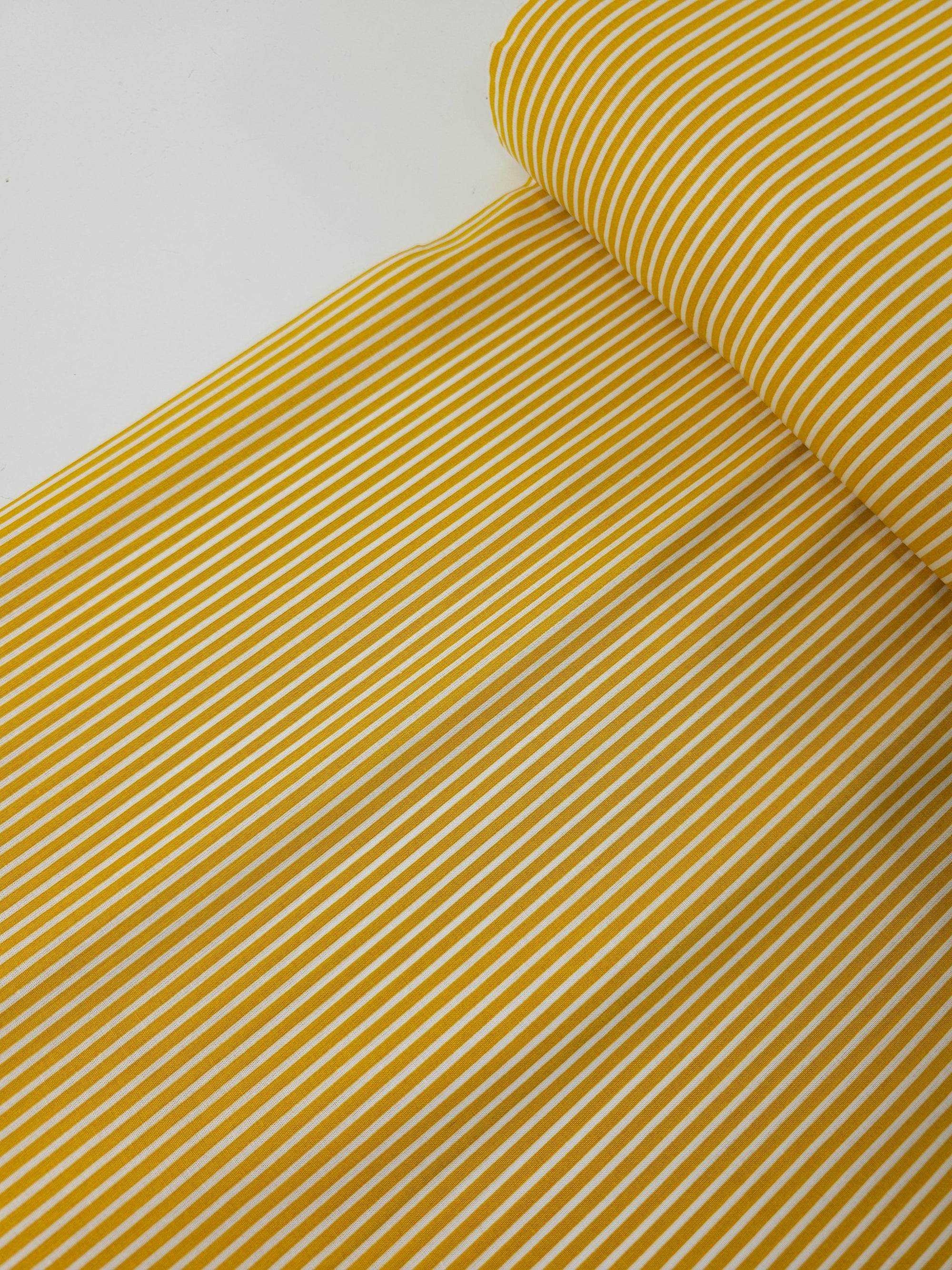 Mustard Yellow Stripe 100% Cotton