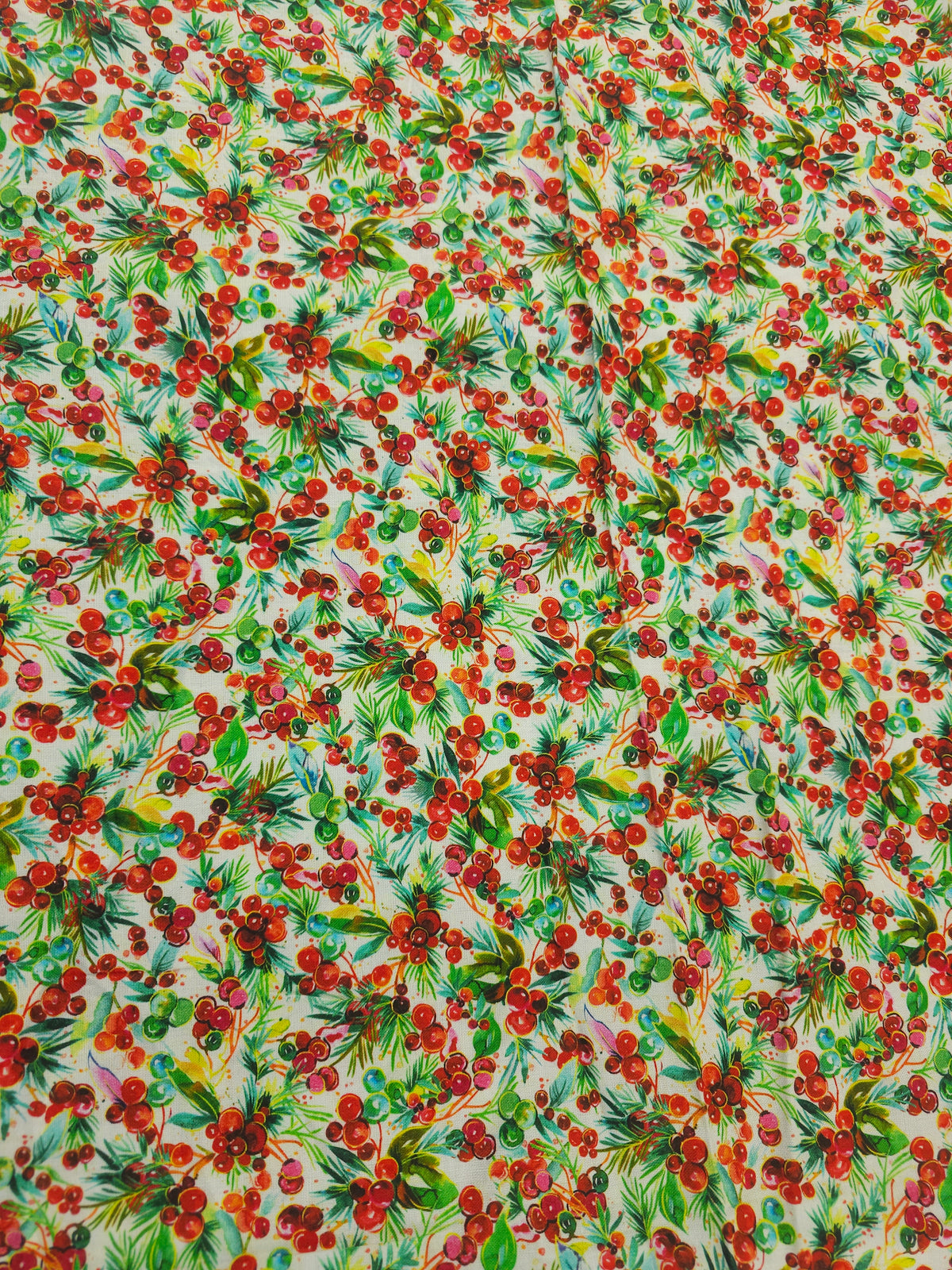 Christmas holly Cotton (Various sizes)