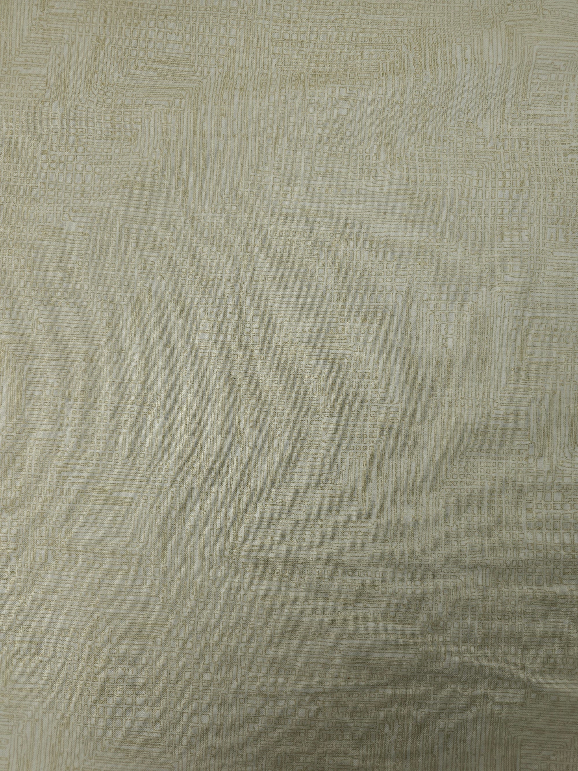 Cream Static Maze Lines 100% Cotton