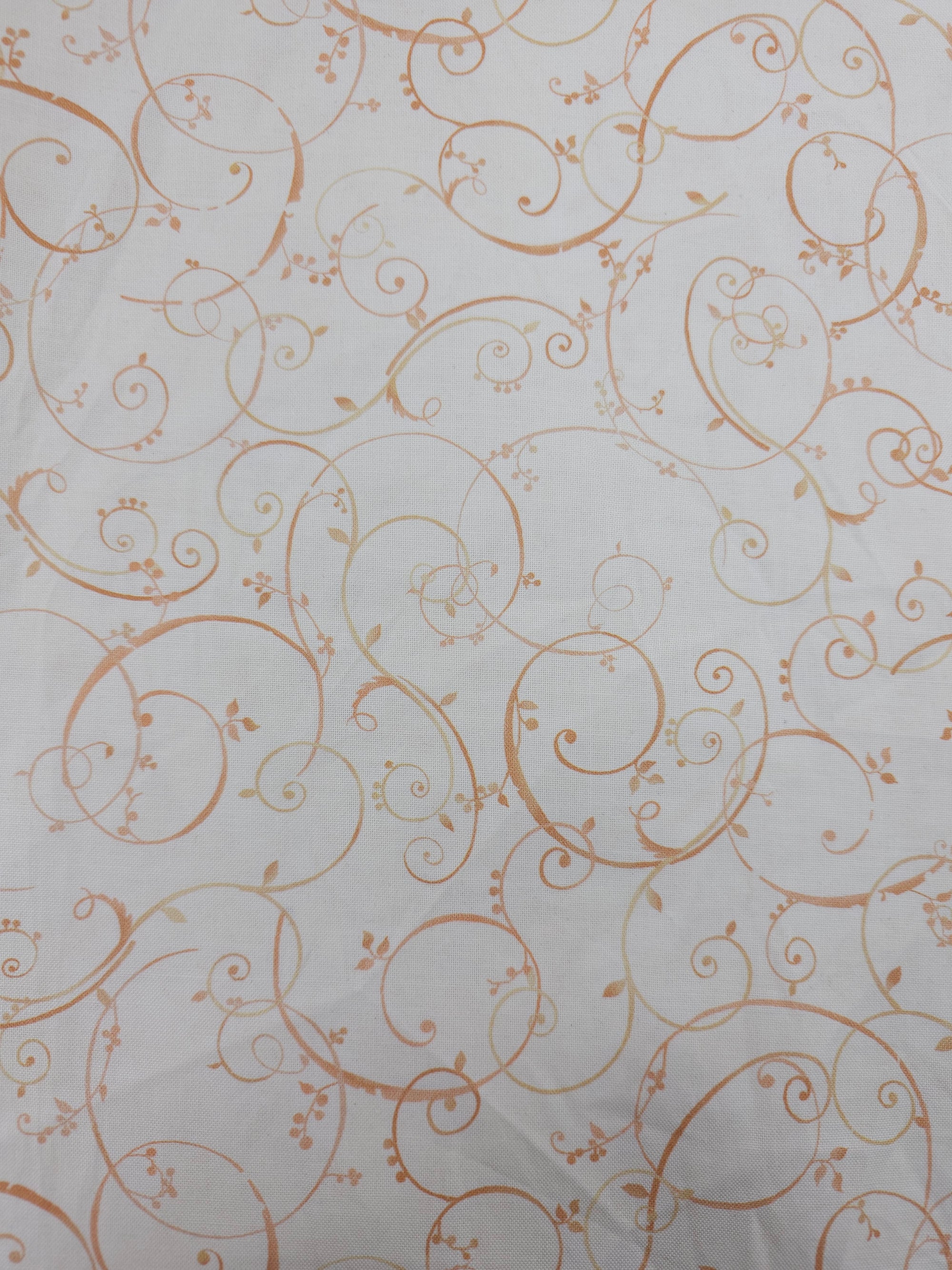 Peach/White Majestic Swirl 100% Cotton