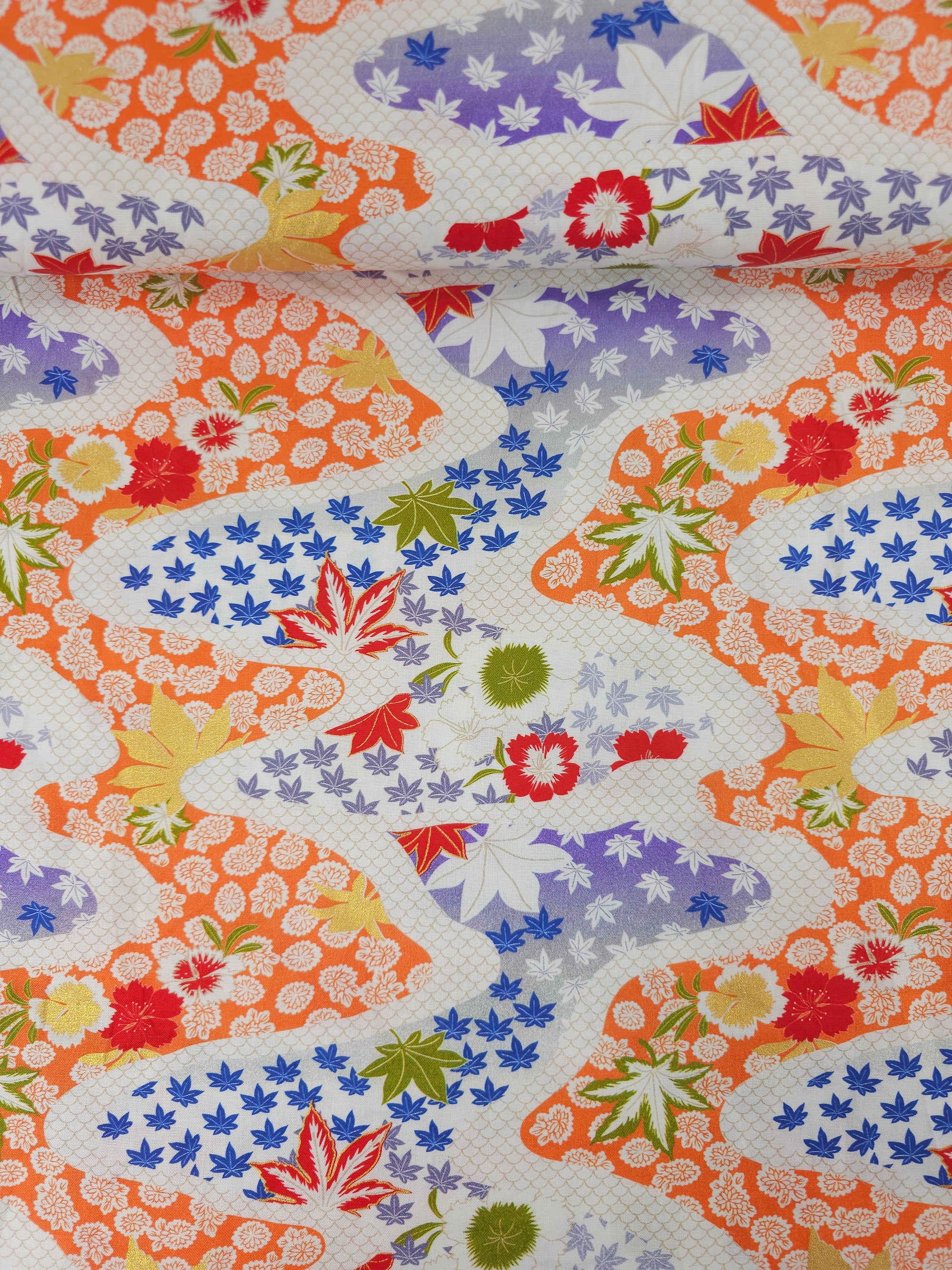 Oriental Serenity Leaf 100% Cotton