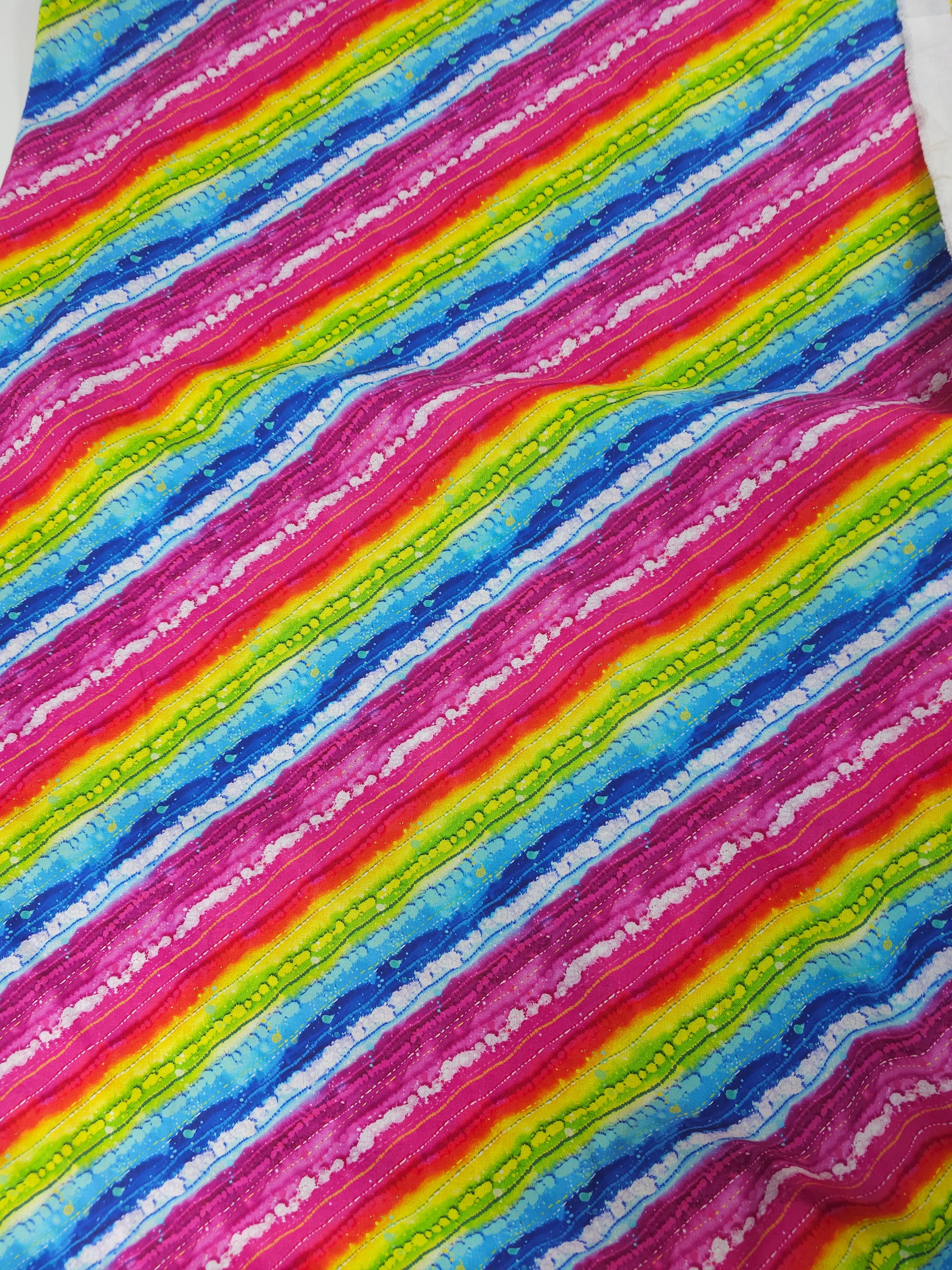 Rainbow stripe Cotton- 2.4m piece