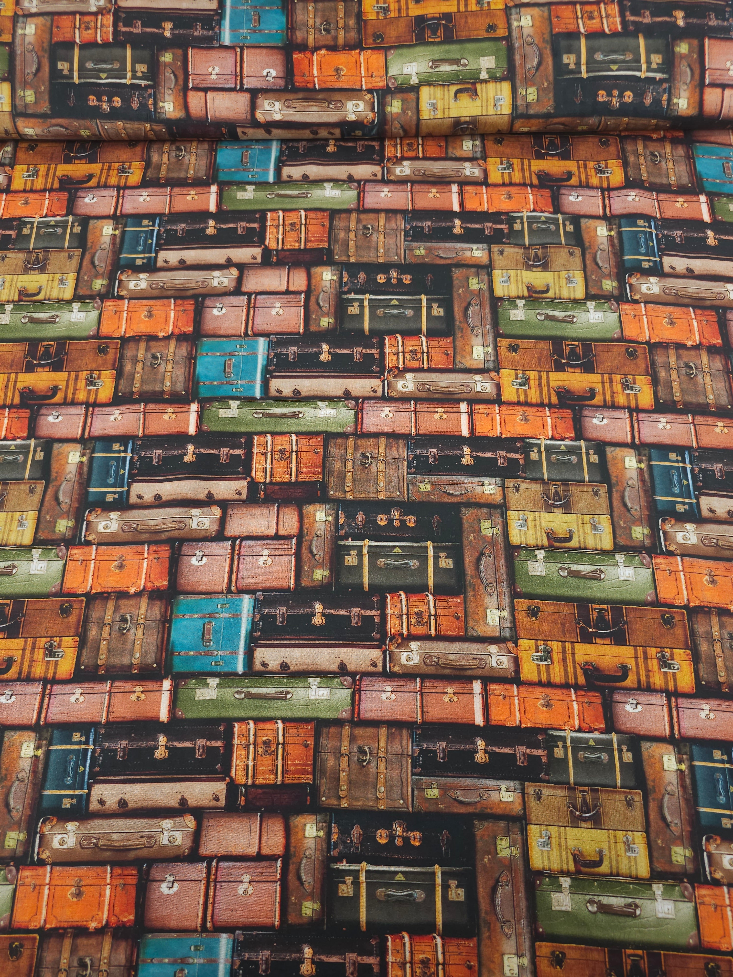 Retro Luggage Trunks Lightweight Cotton 60"