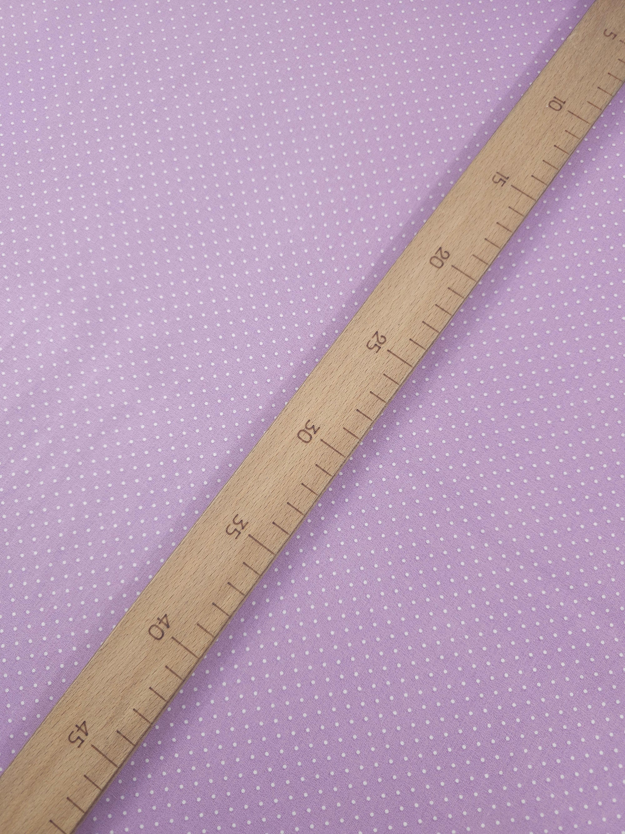 Light Purple Micro Polka 100% Cotton 60"