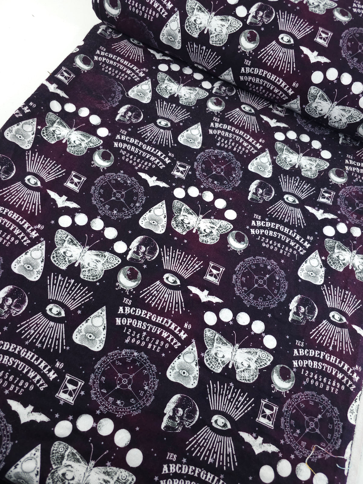 Midnight Purple Fortune Teller Lightweight Flannel Cotton - Joann