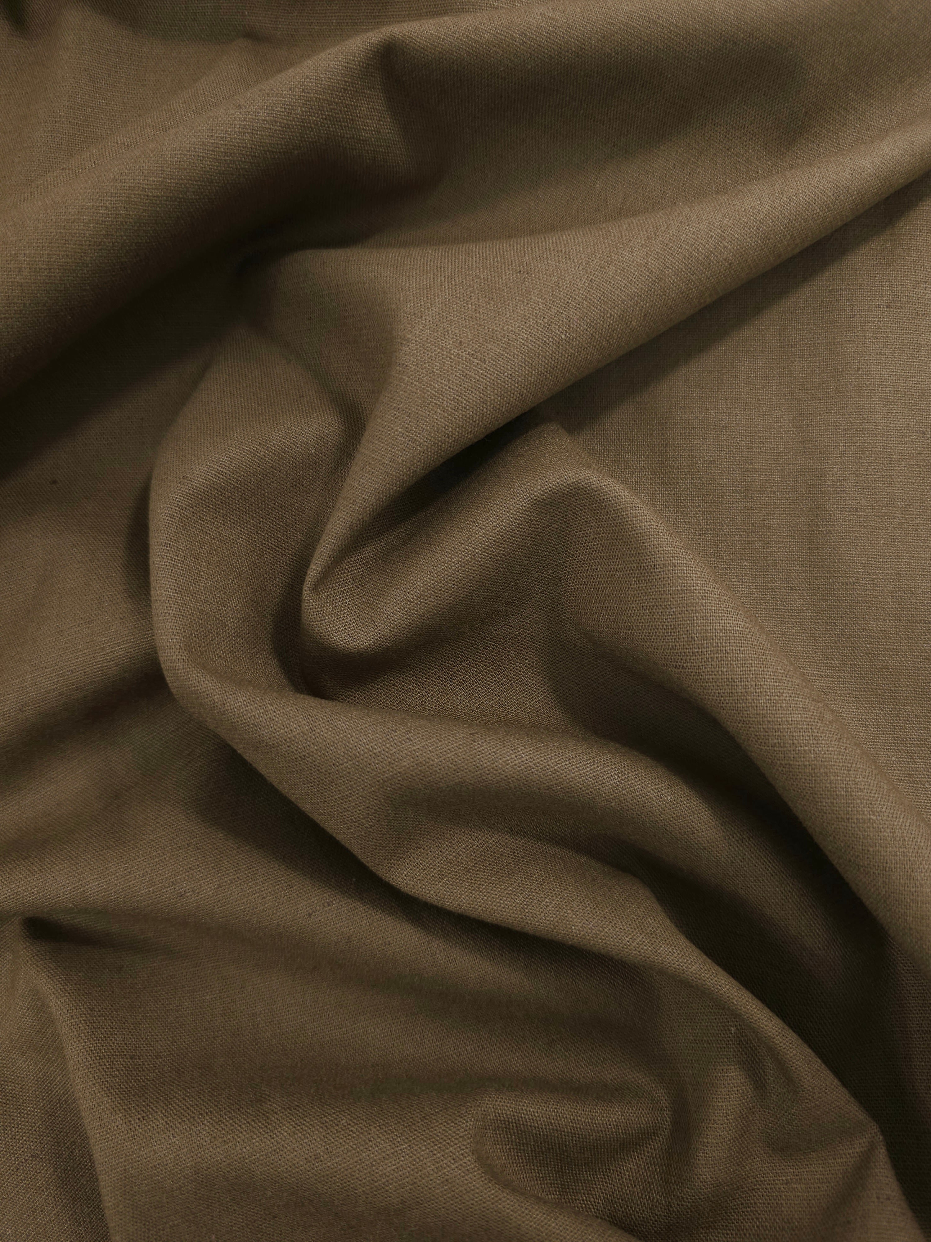 Cedar Brown Cotton Linen