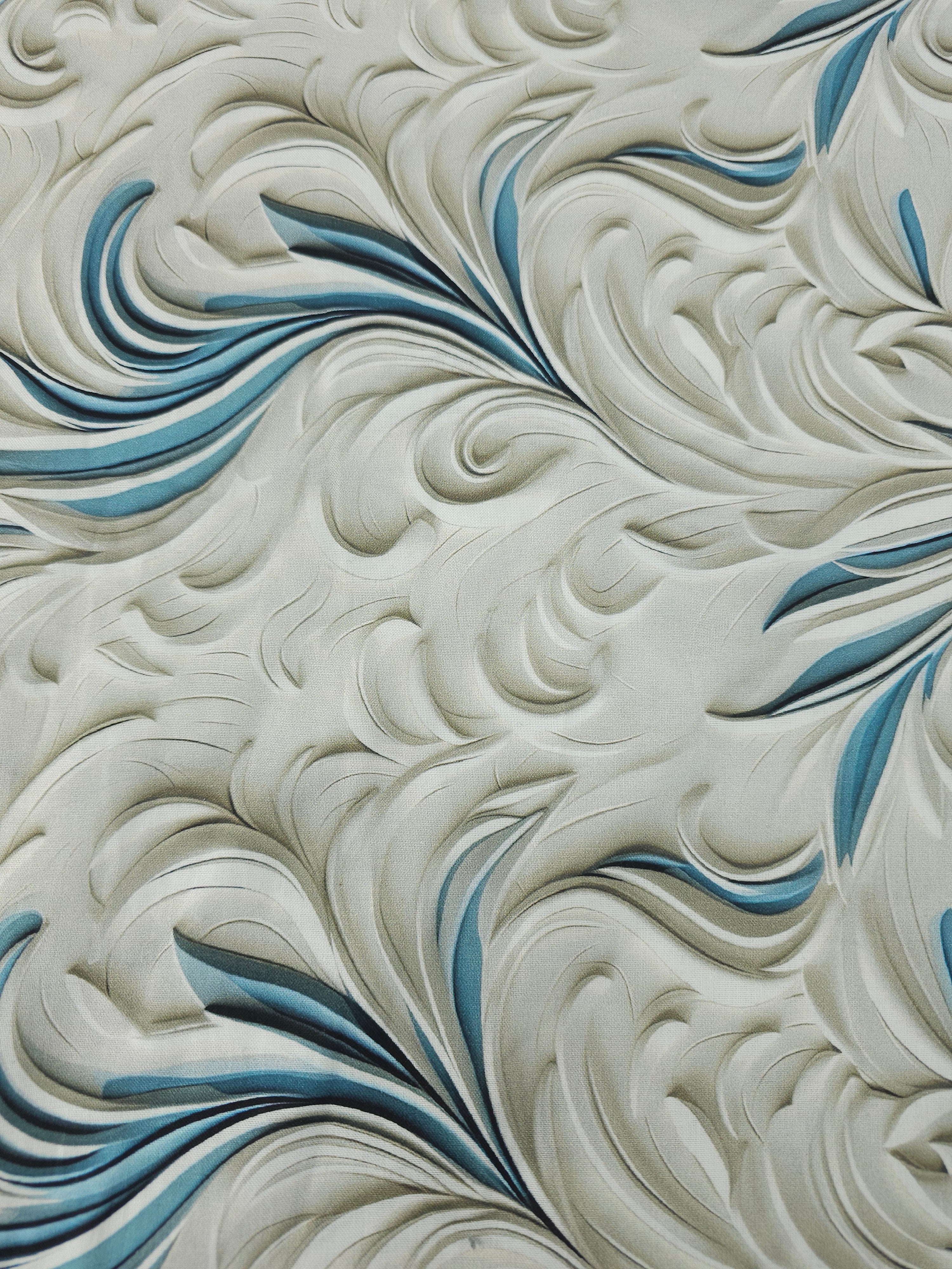 3D Look Pillar Swirl 100% Cotton