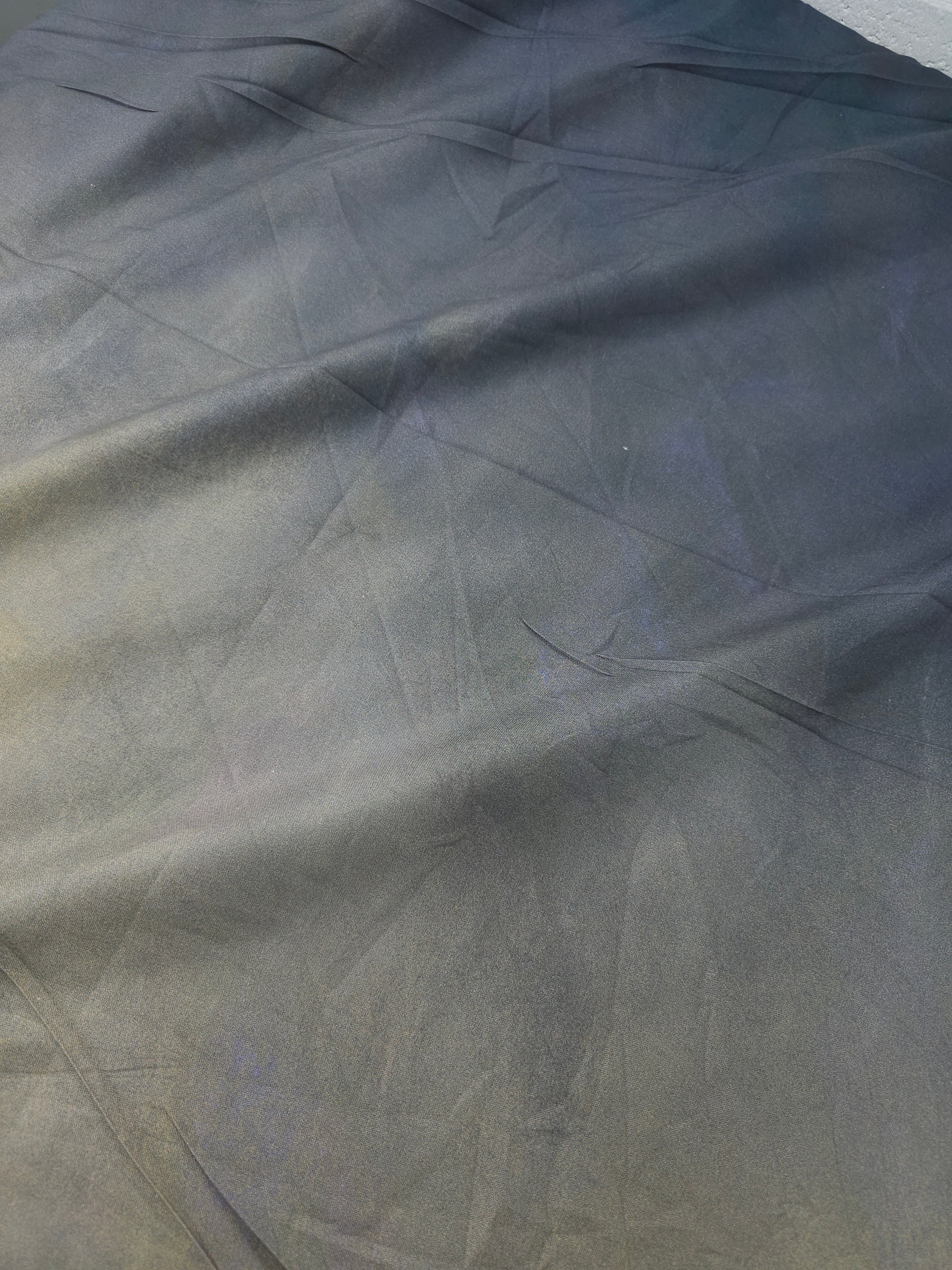 Misty Grey/Marigold Tie Dye 100% Cotton 106" - Robert Kaufman *EXTRA WIDE*