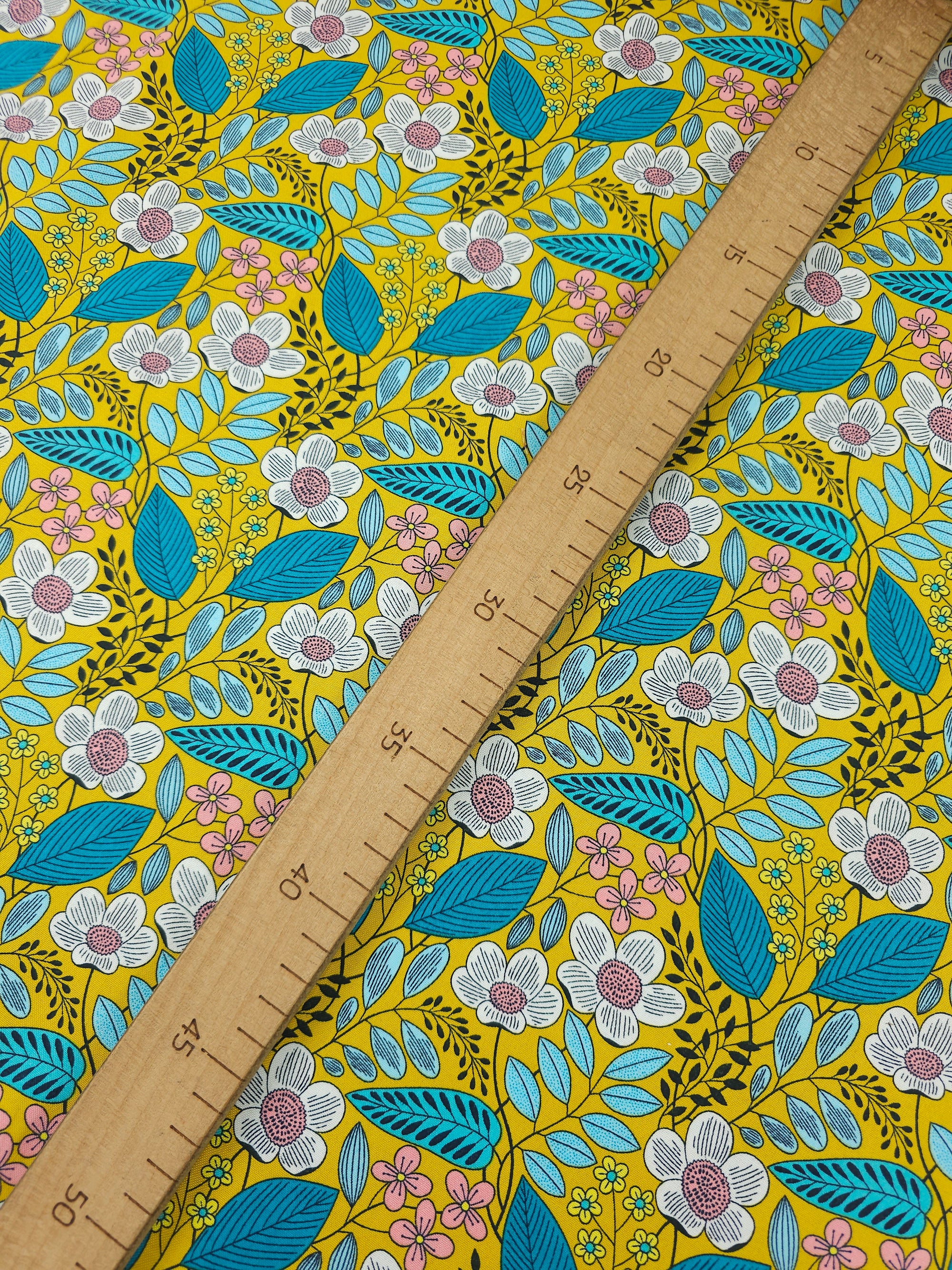 Marigold Floresence Floral 100% Cotton - Benartex