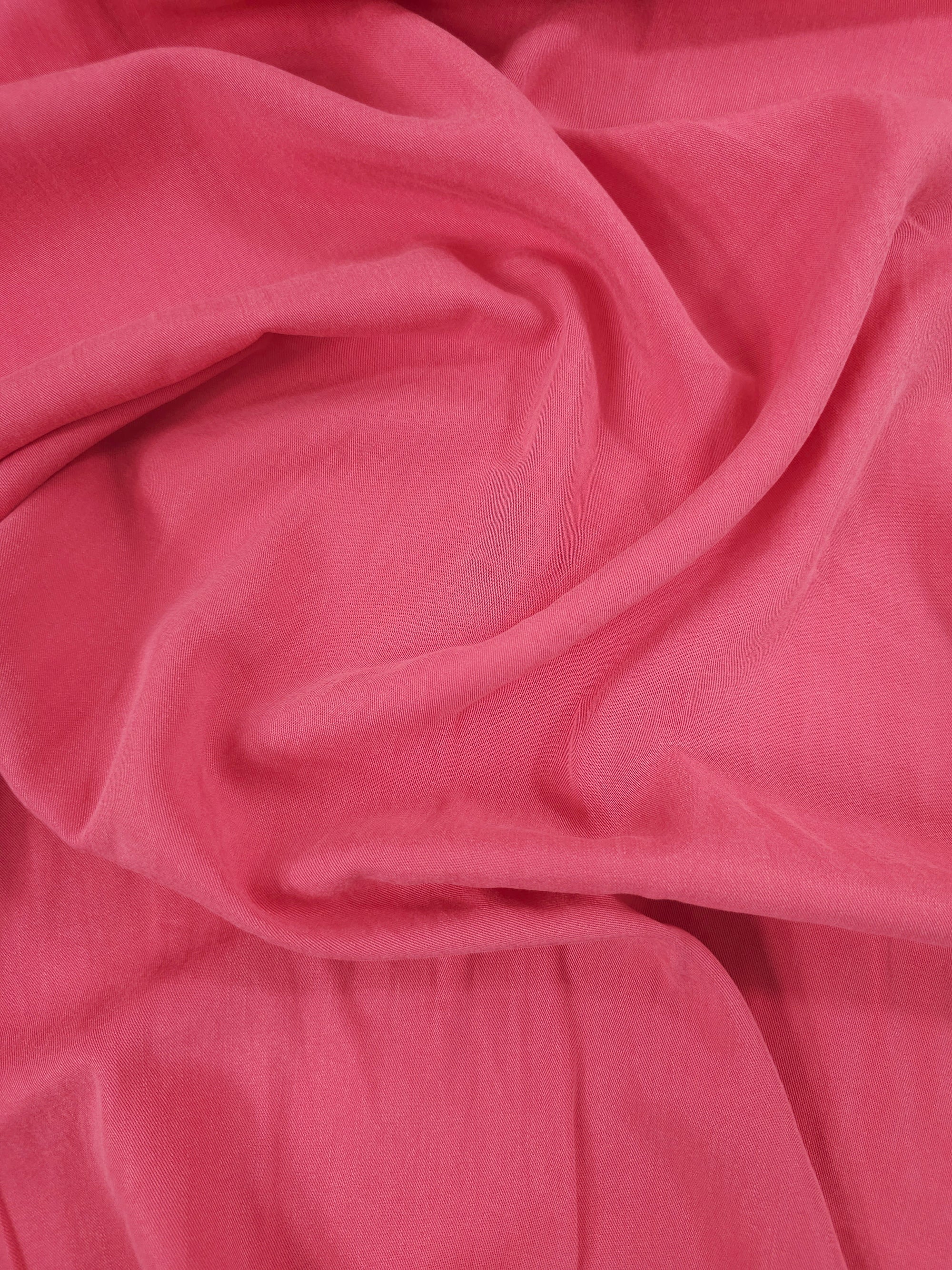 Warm Candy Pink Cotton Modal