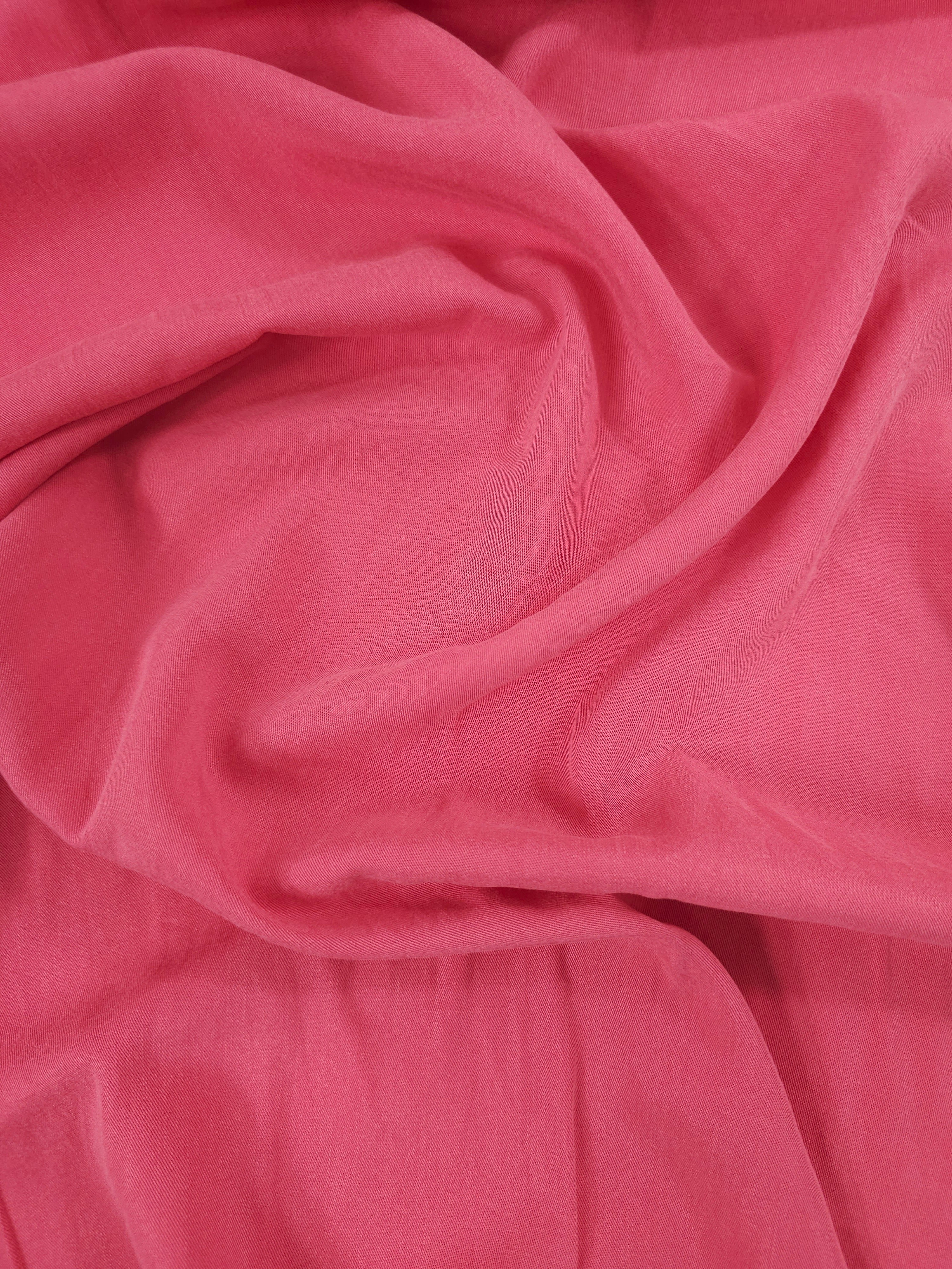 Warm Candy Pink Cotton Modal