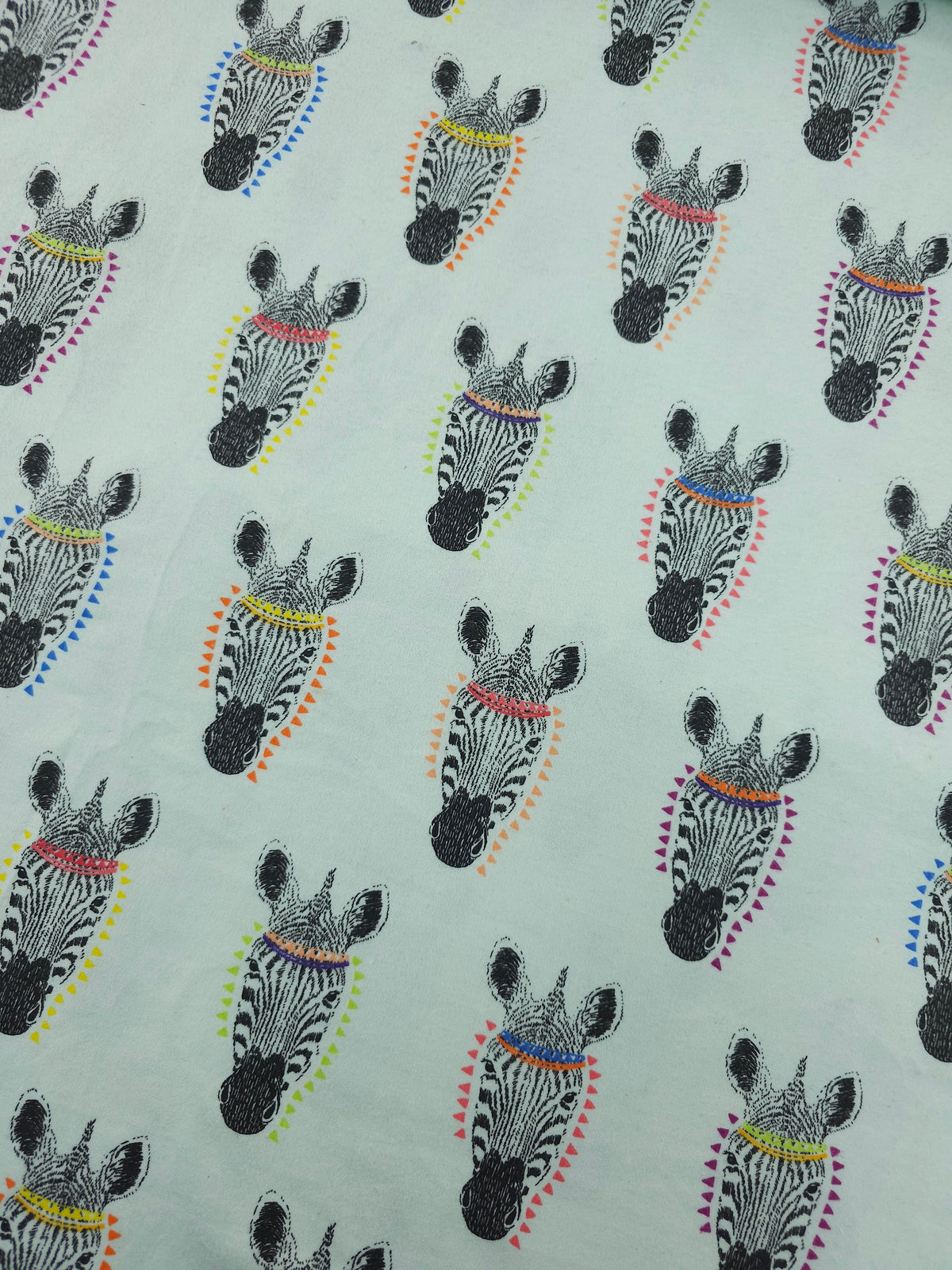 Mint Abstract Zebra Heads Lightweight Flannel Cotton - Joann