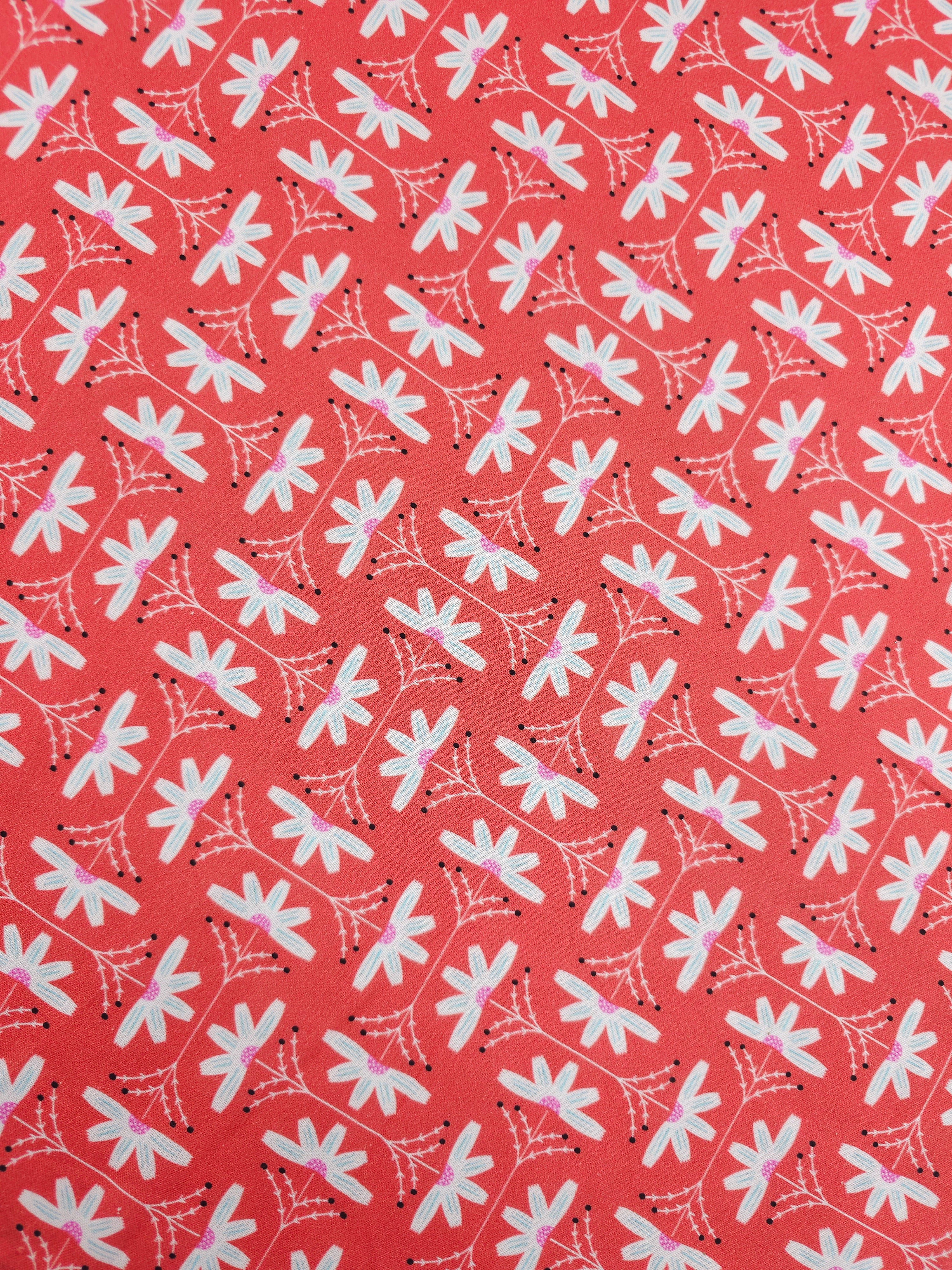Coral Meadows Abloom 100% Cotton