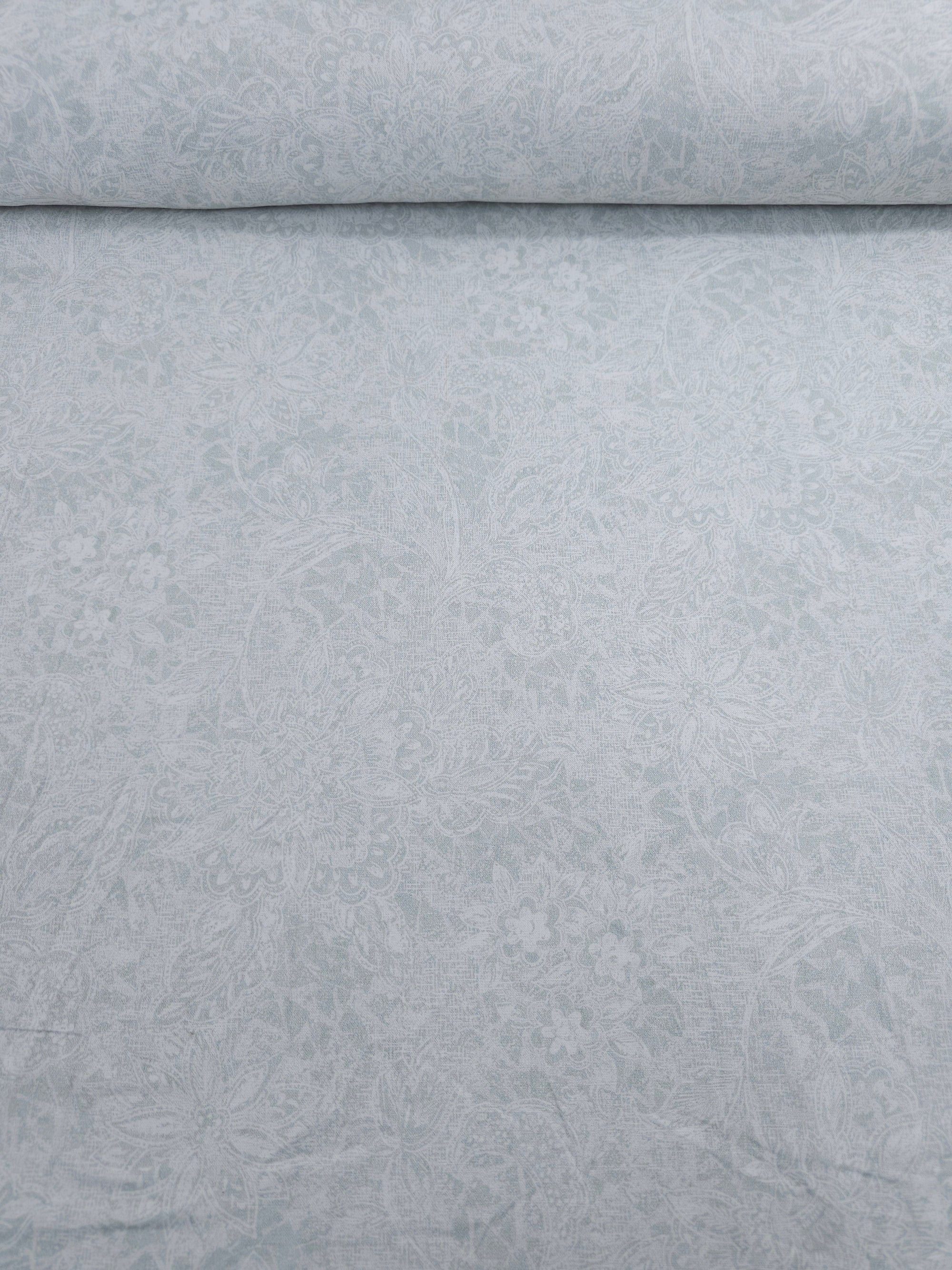 Grey Vintage Etheral Floral 100% Cotton 100% Cotton 118" *EXTRA WIDE*