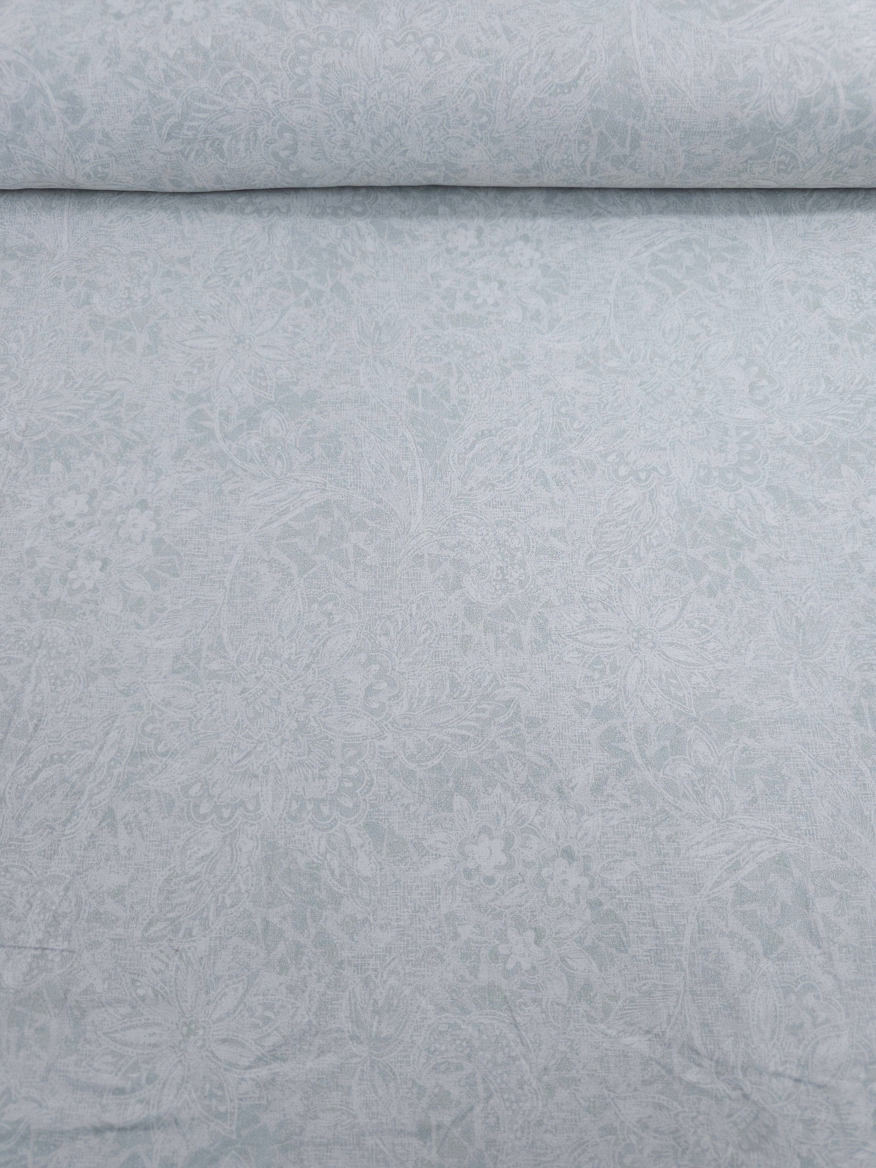 Grey Vintage Etheral Floral 100% Cotton 100% Cotton 118" *EXTRA WIDE*