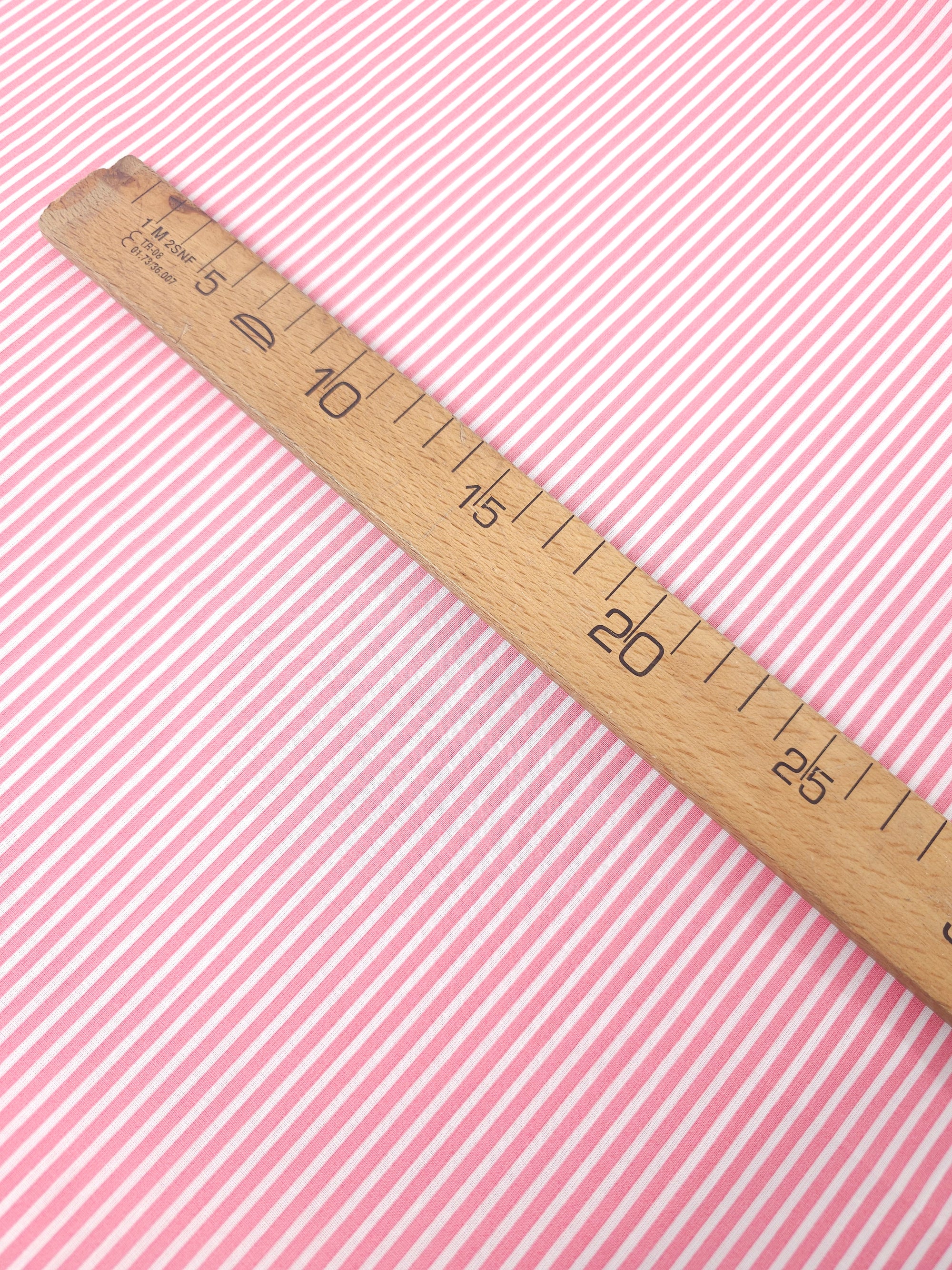 Rose Pink Stripe 100% Cotton