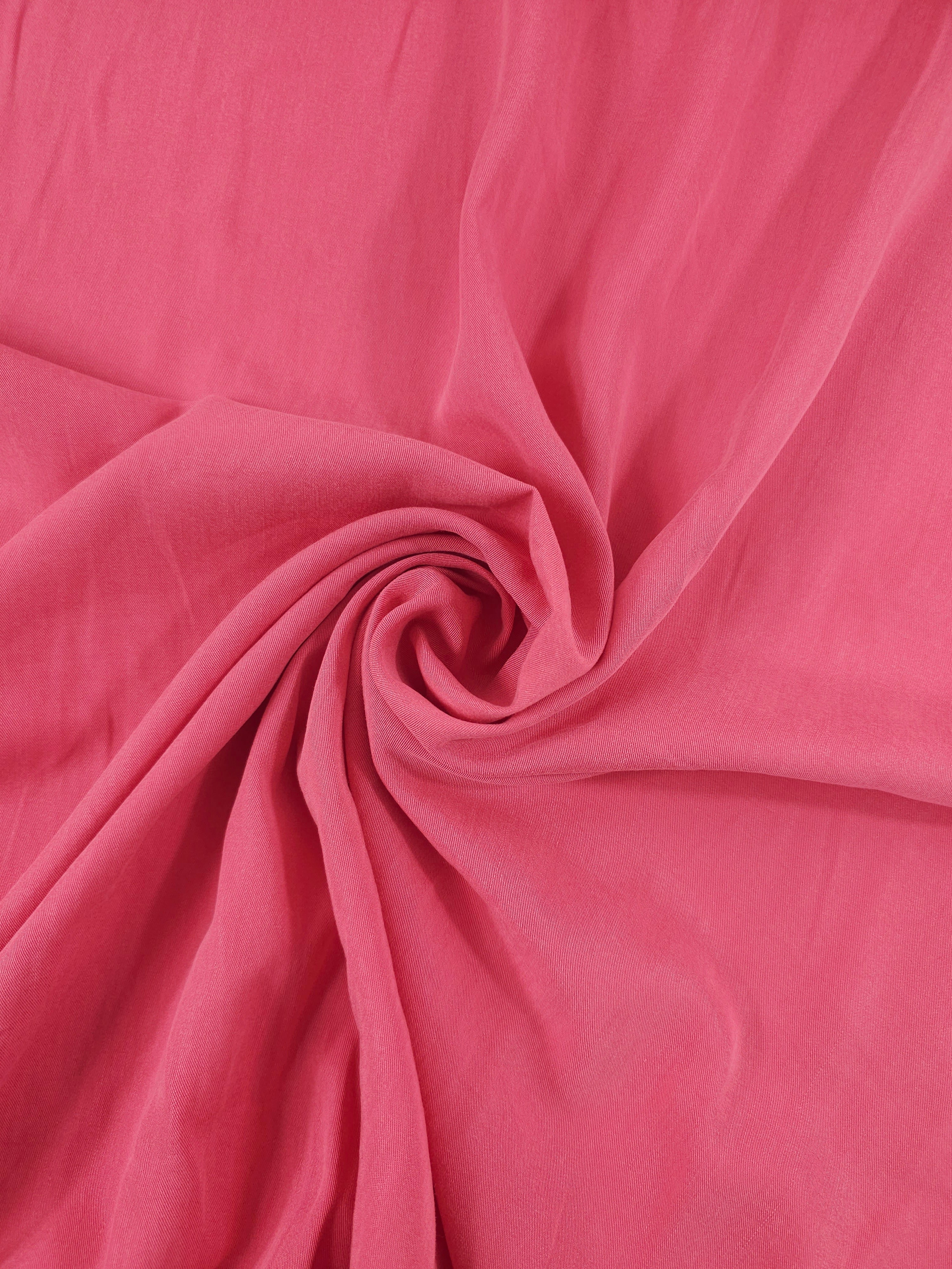 Warm Candy Pink Cotton Modal