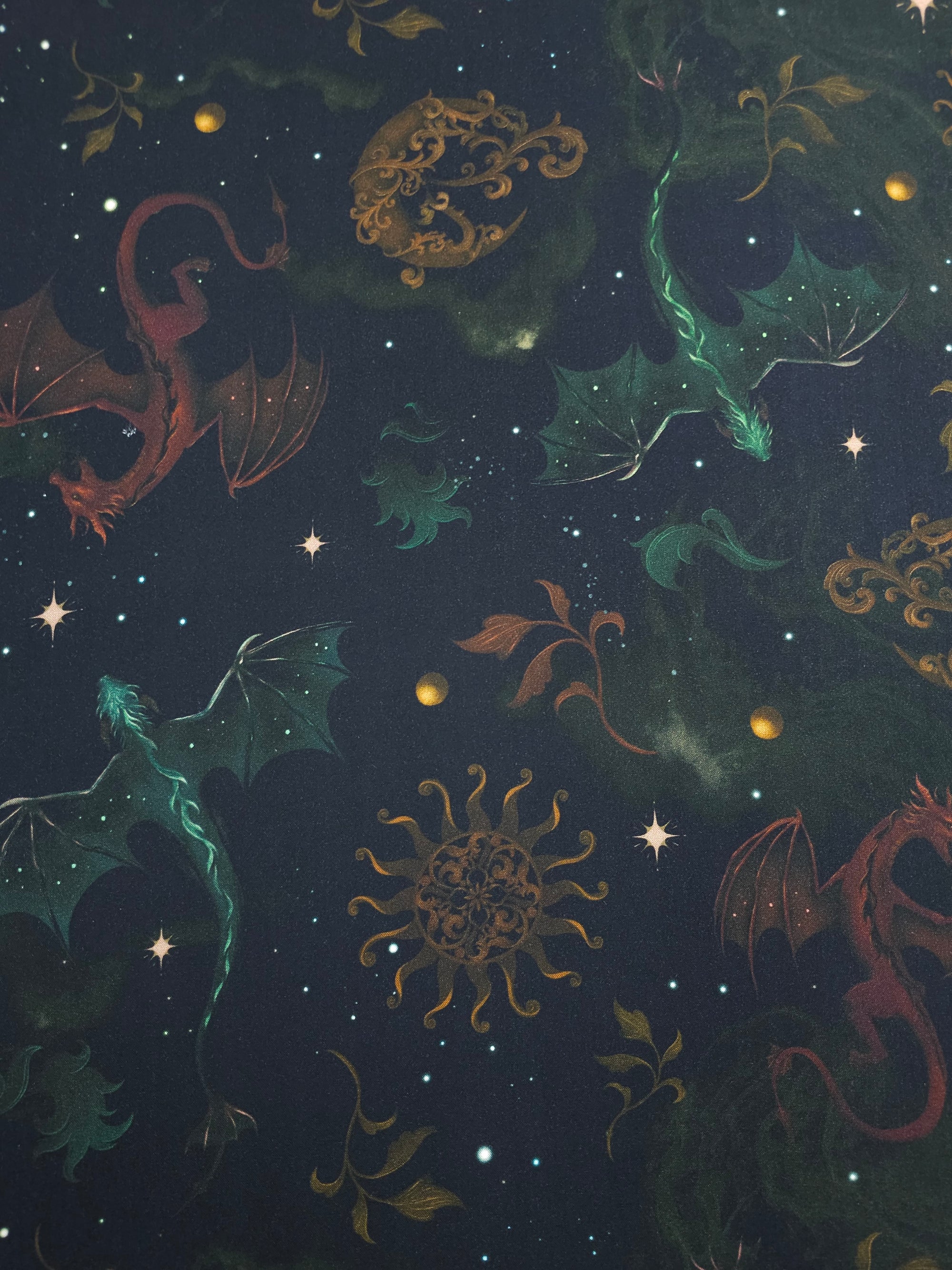 Mythical Dragons Viscose Challis