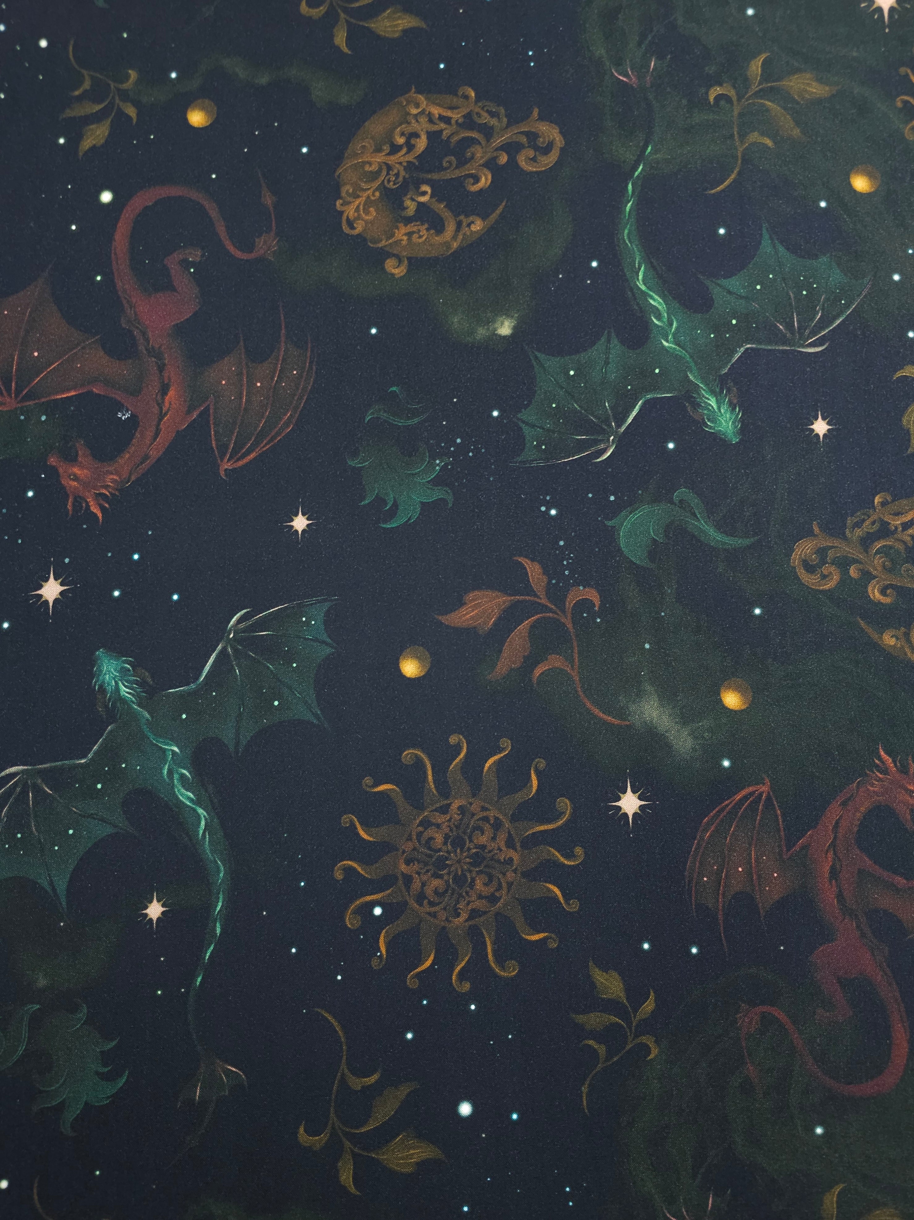 Mythical Dragons Viscose Challis