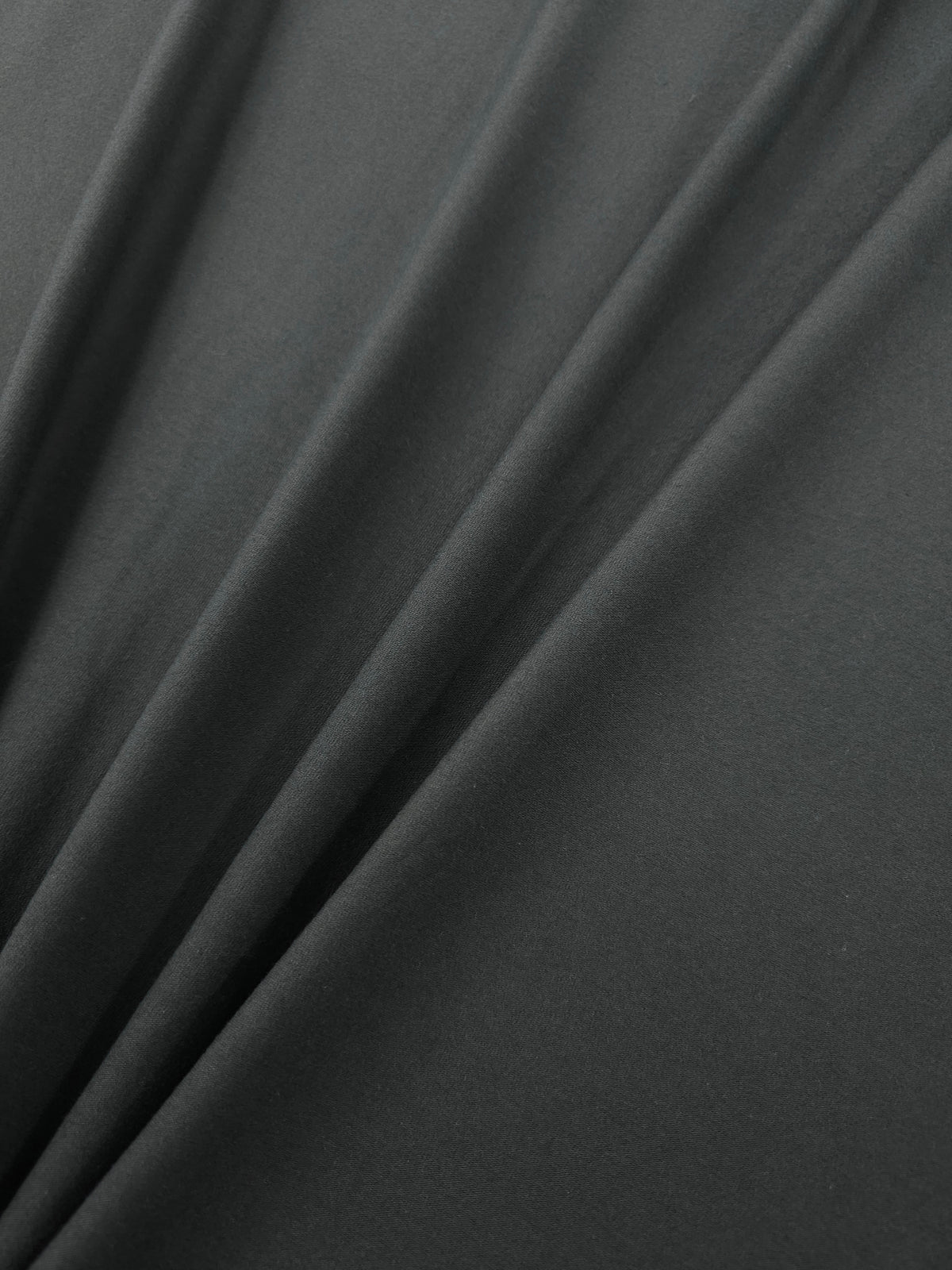Dark Pewter Grey Bamboo Cotton Jersey
