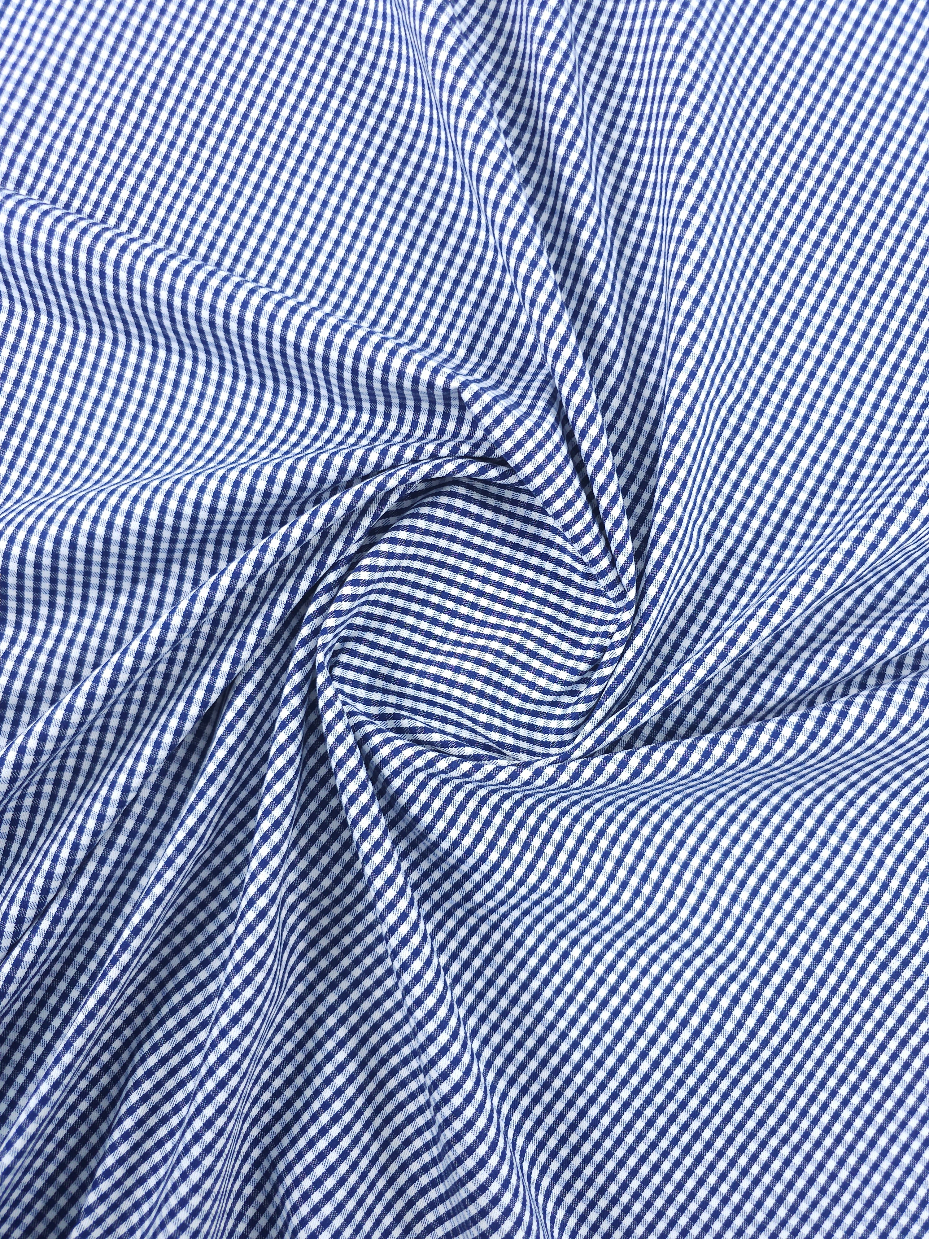 Blue/White Ultra Mini Gingham Lightweight Denim