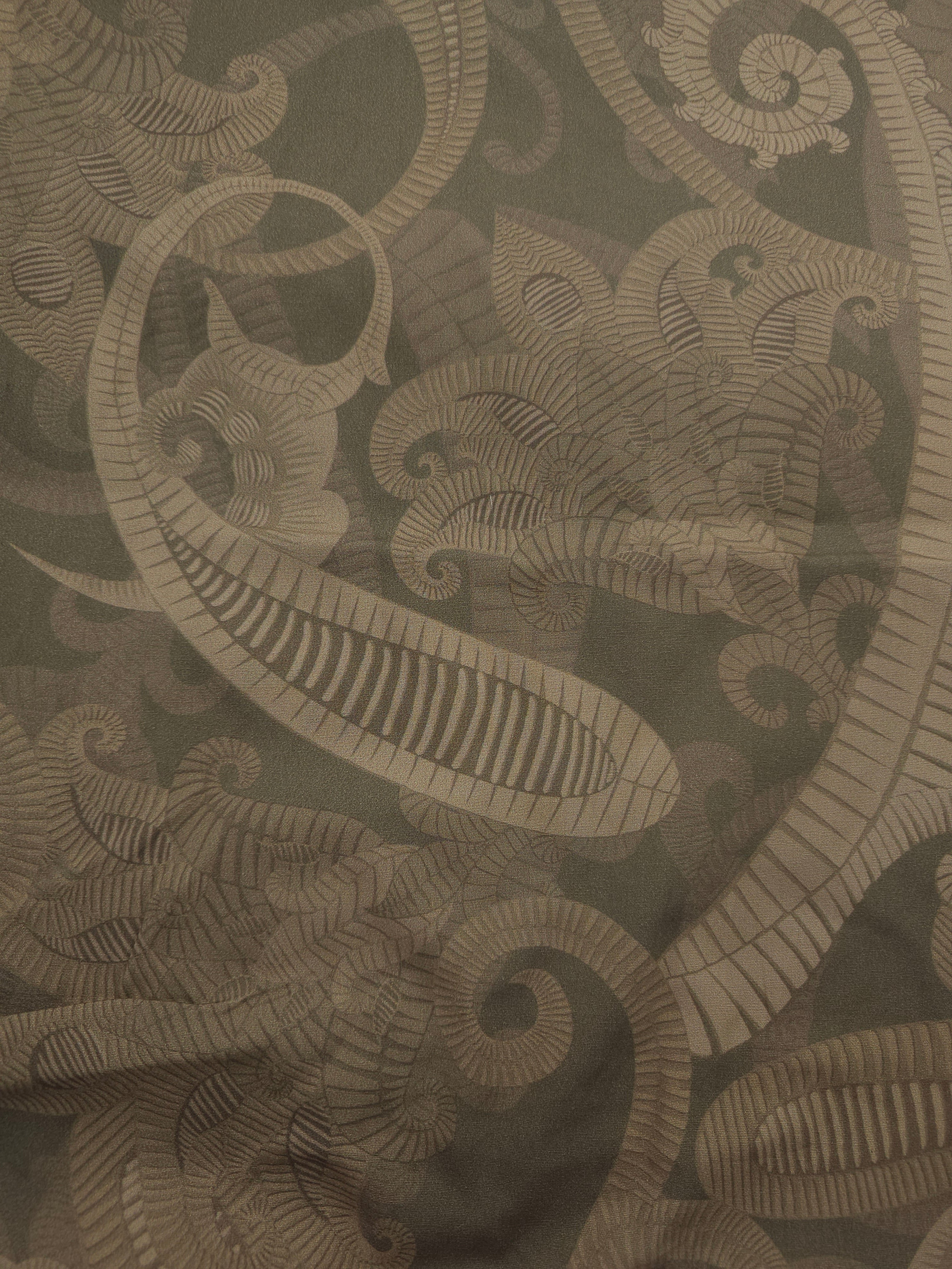 Brown flora design Viscose- 2m piece