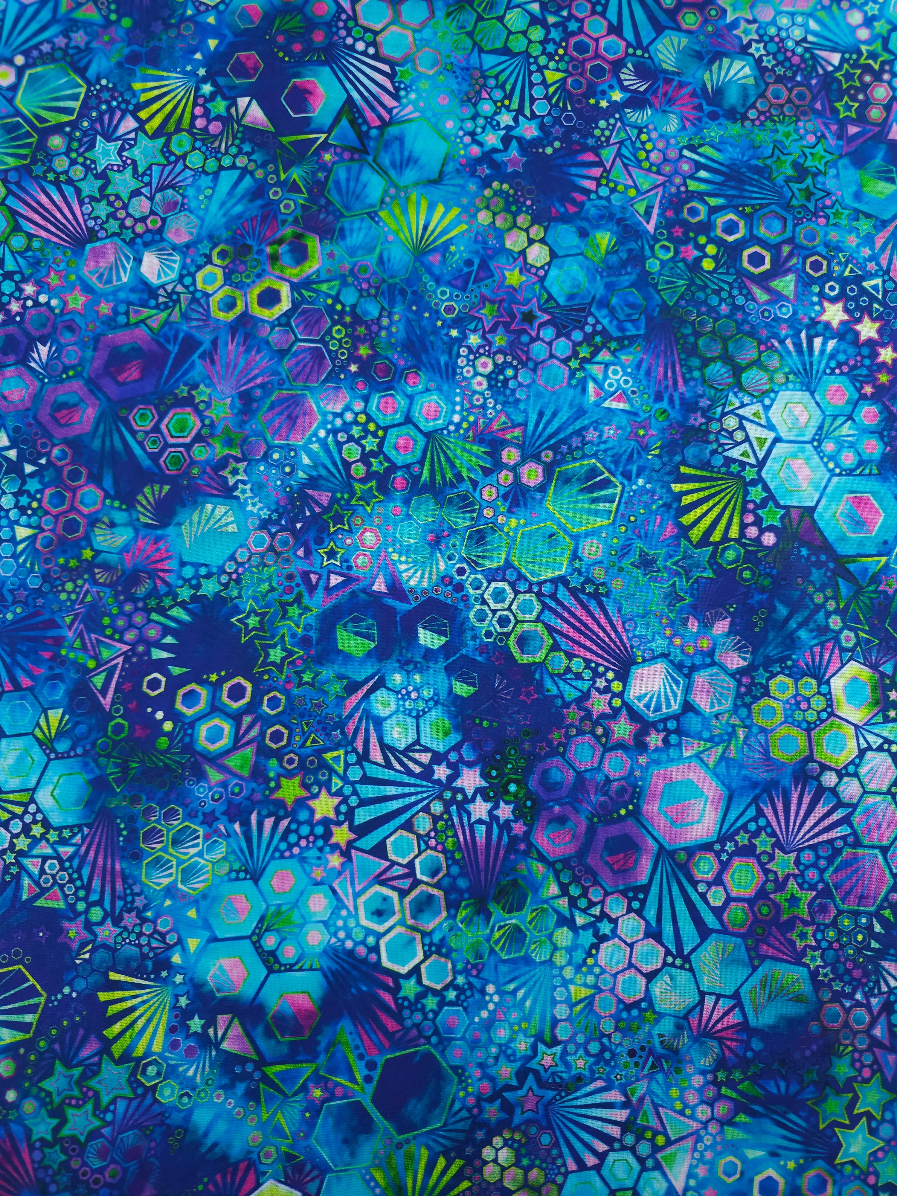Blue Star Phantasma 100% Cotton - Robert Kaufman