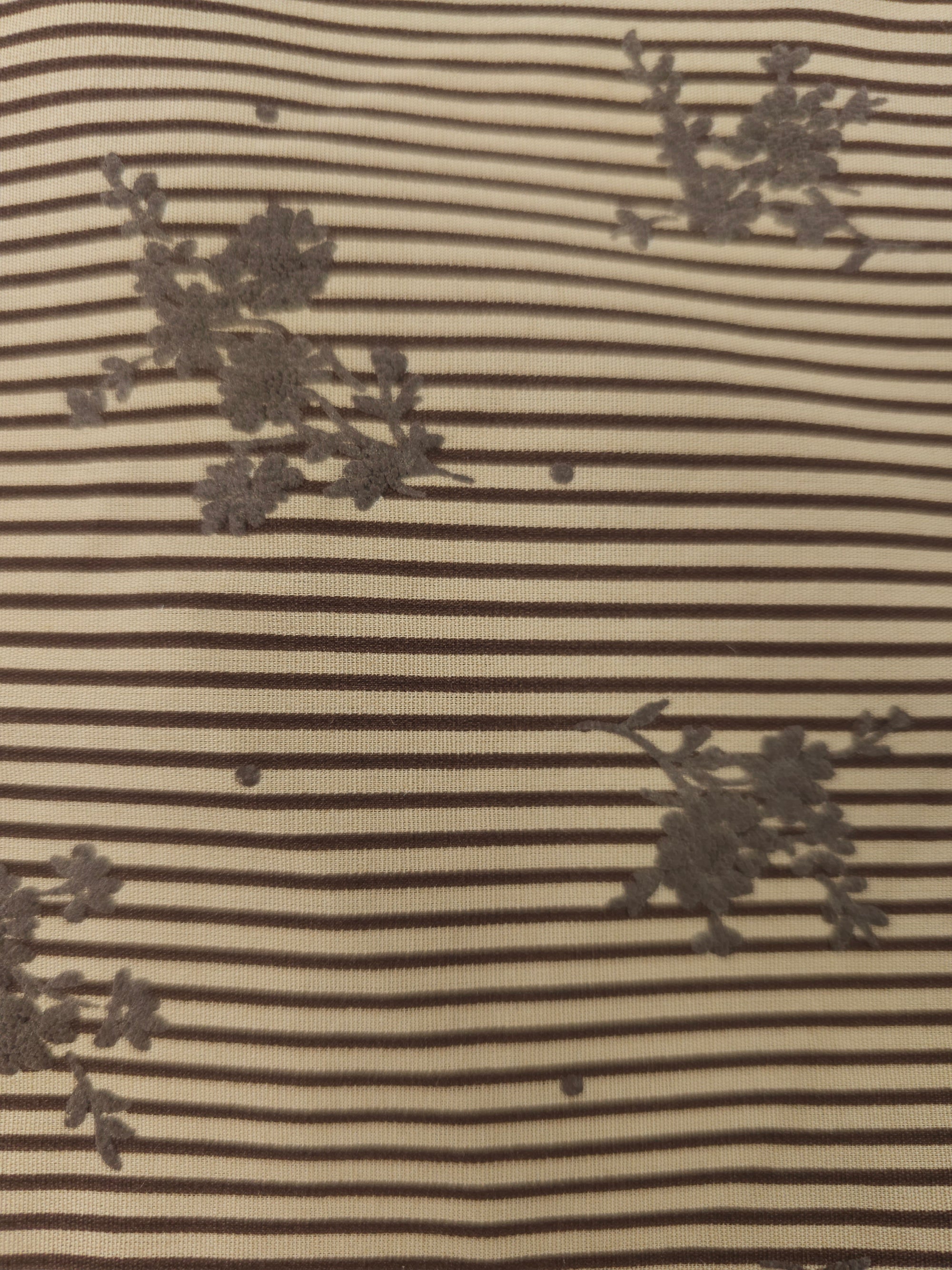 Textured brown floral Cotton- 3.2m piece