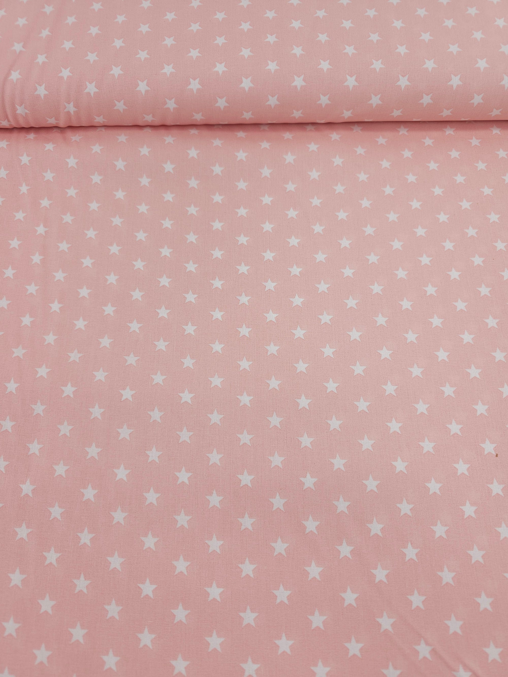 Light Pink Petit Stars 100% Cotton 60"