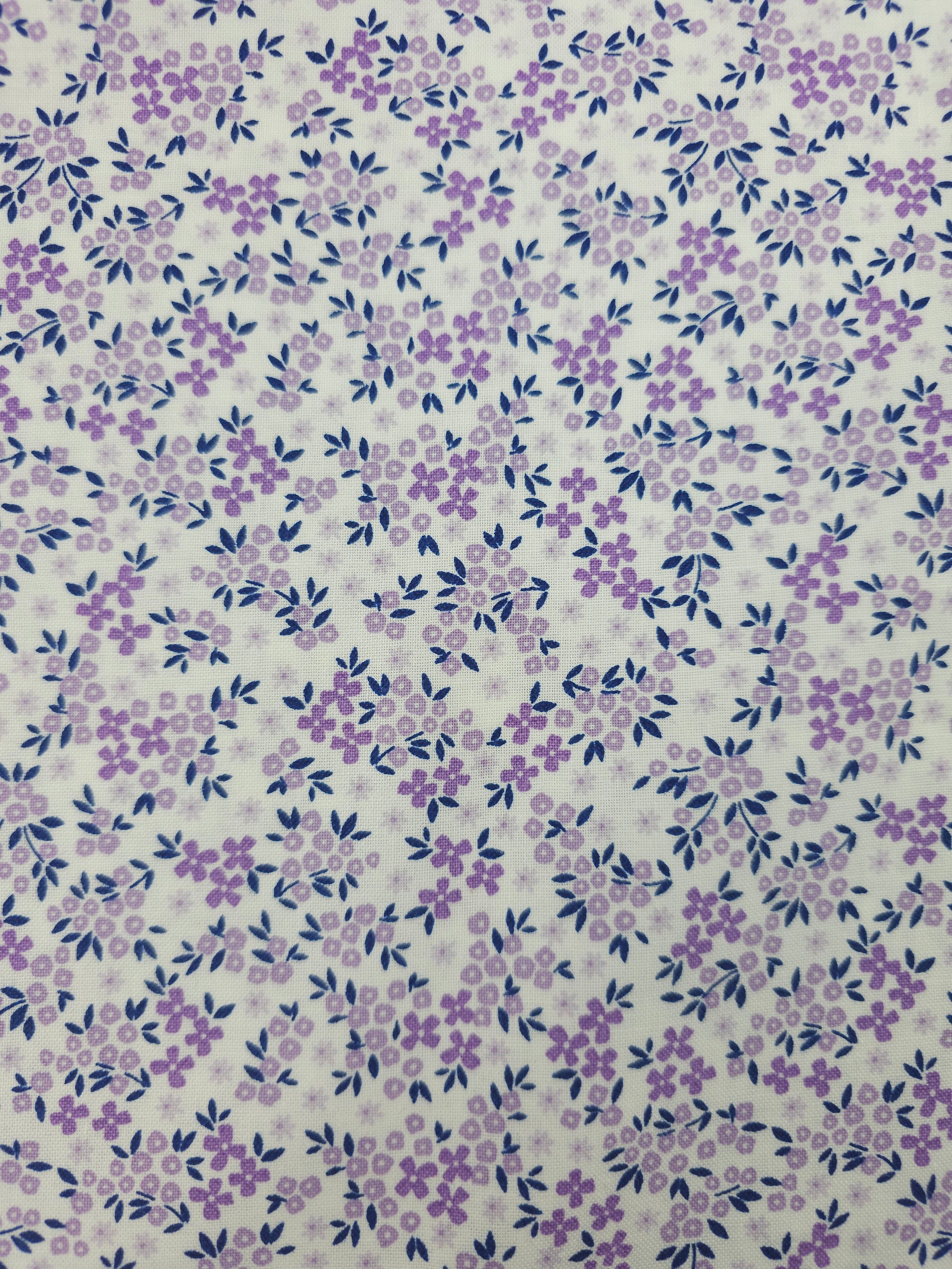 Ditsy Retro Lilac Floral 100% Cotton