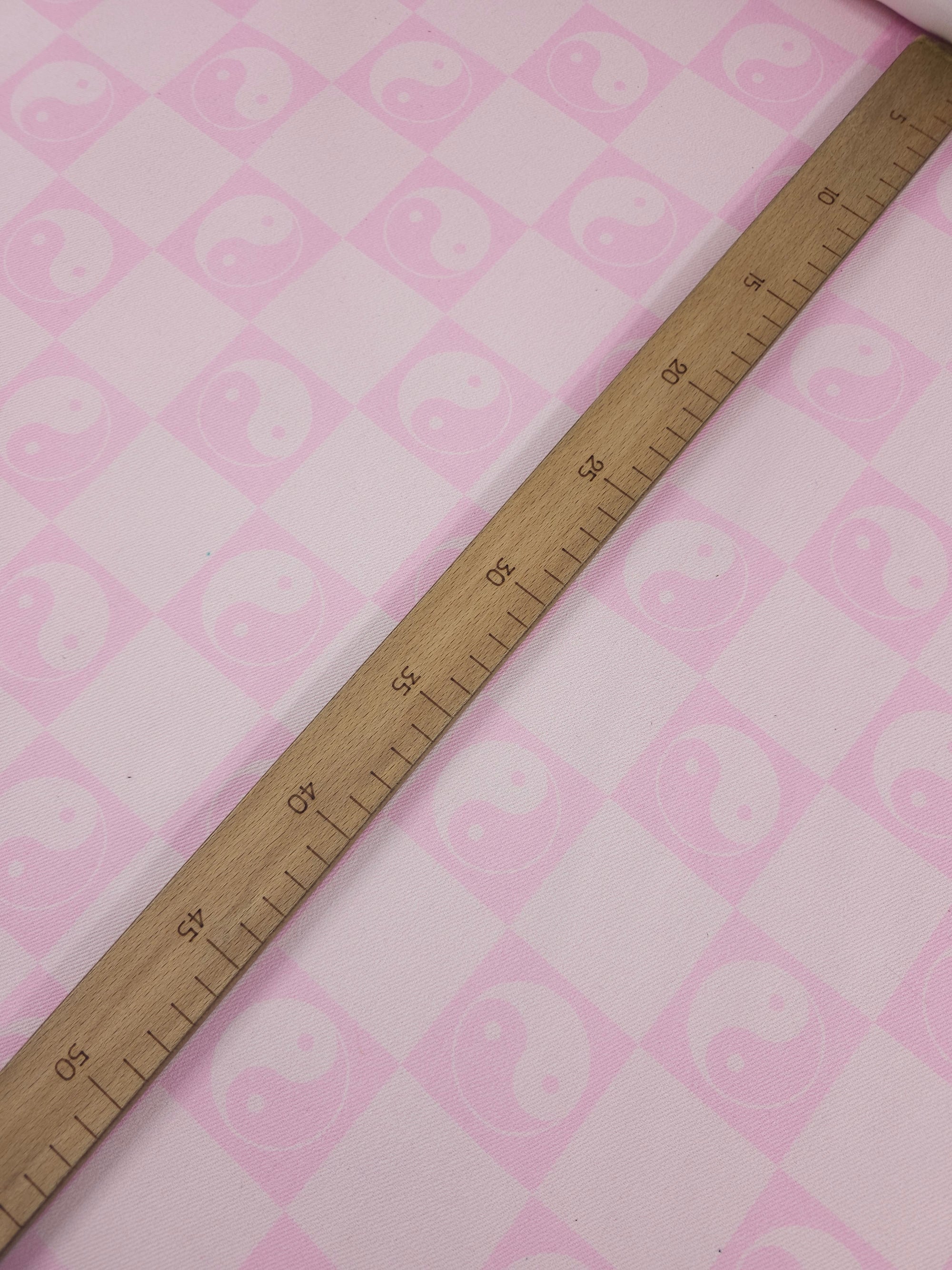 Pink Yin Yang Check Denim