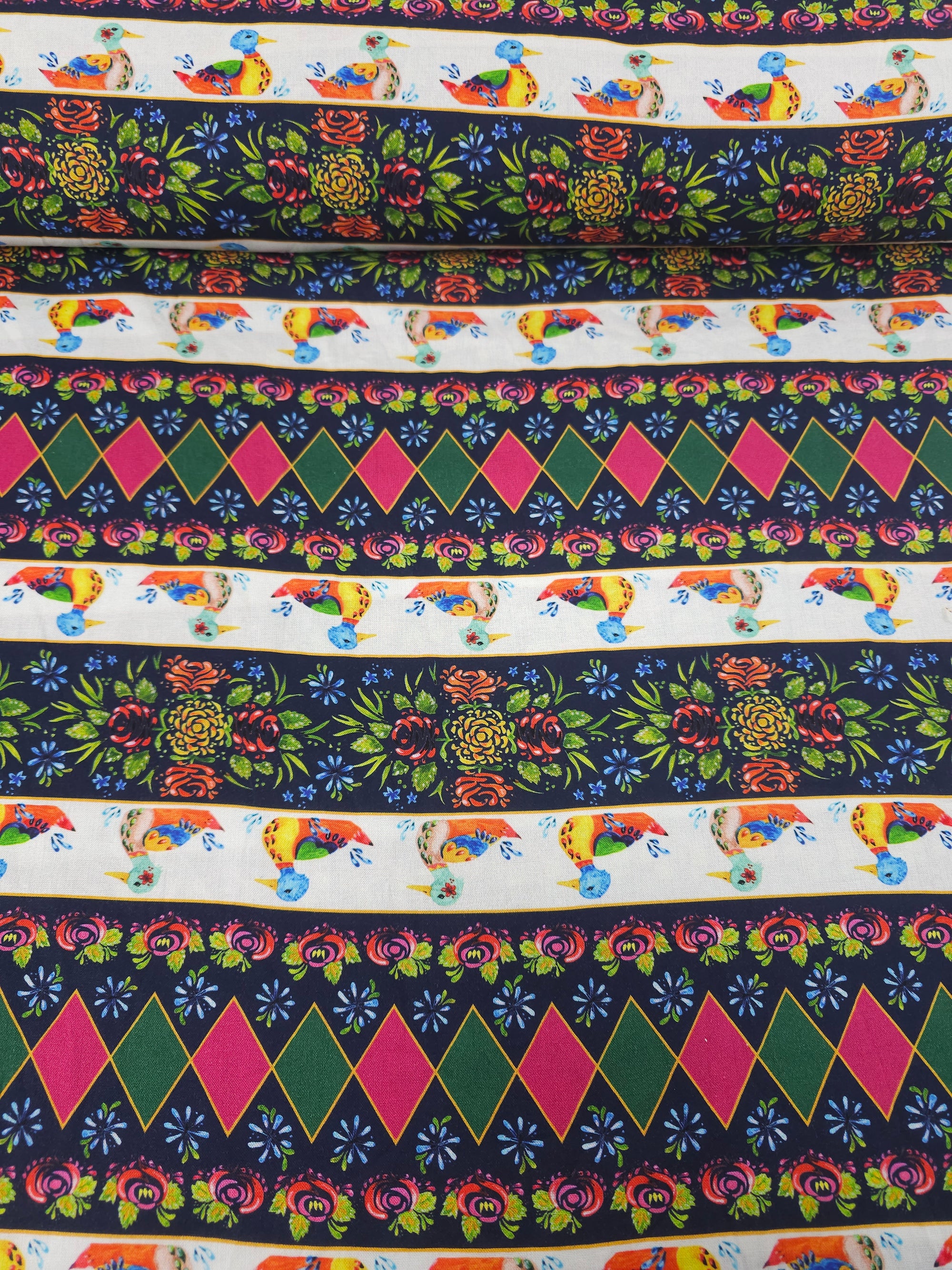 Duck Geometric Stripe 100% Cotton