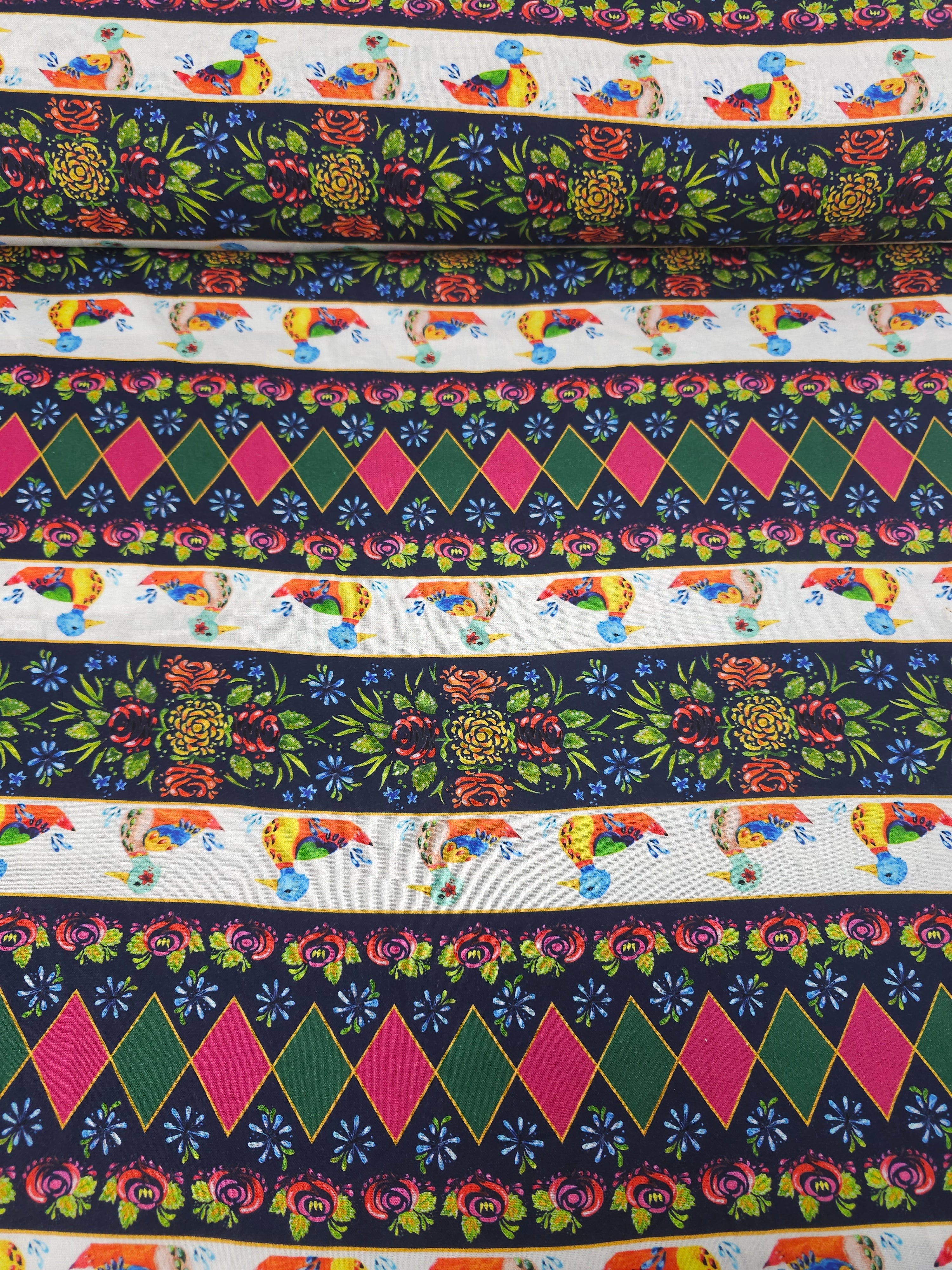 Duck Geometric Stripe 100% Cotton