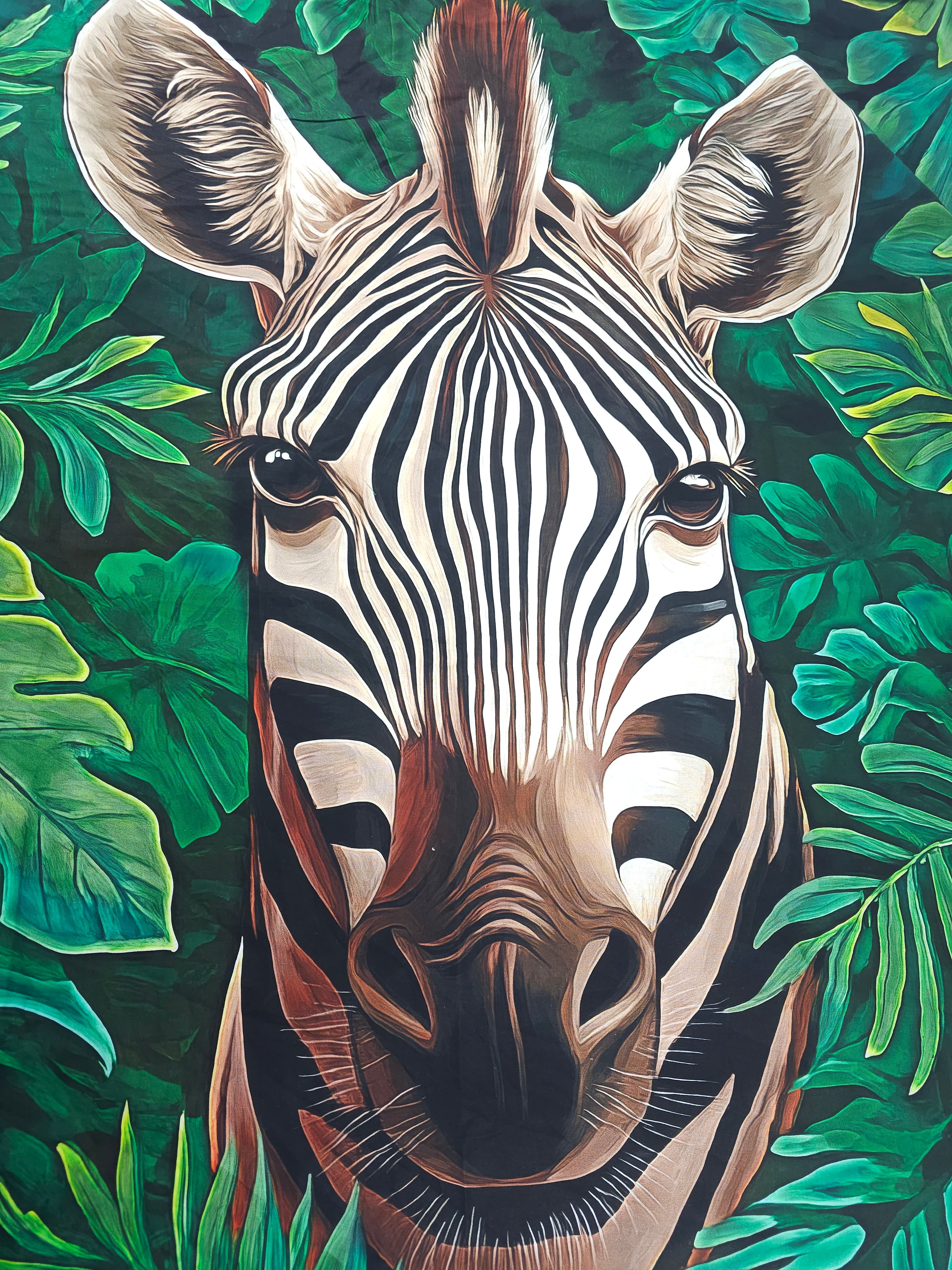 Zebra time Cotton panels (2) - 1.8m piece
