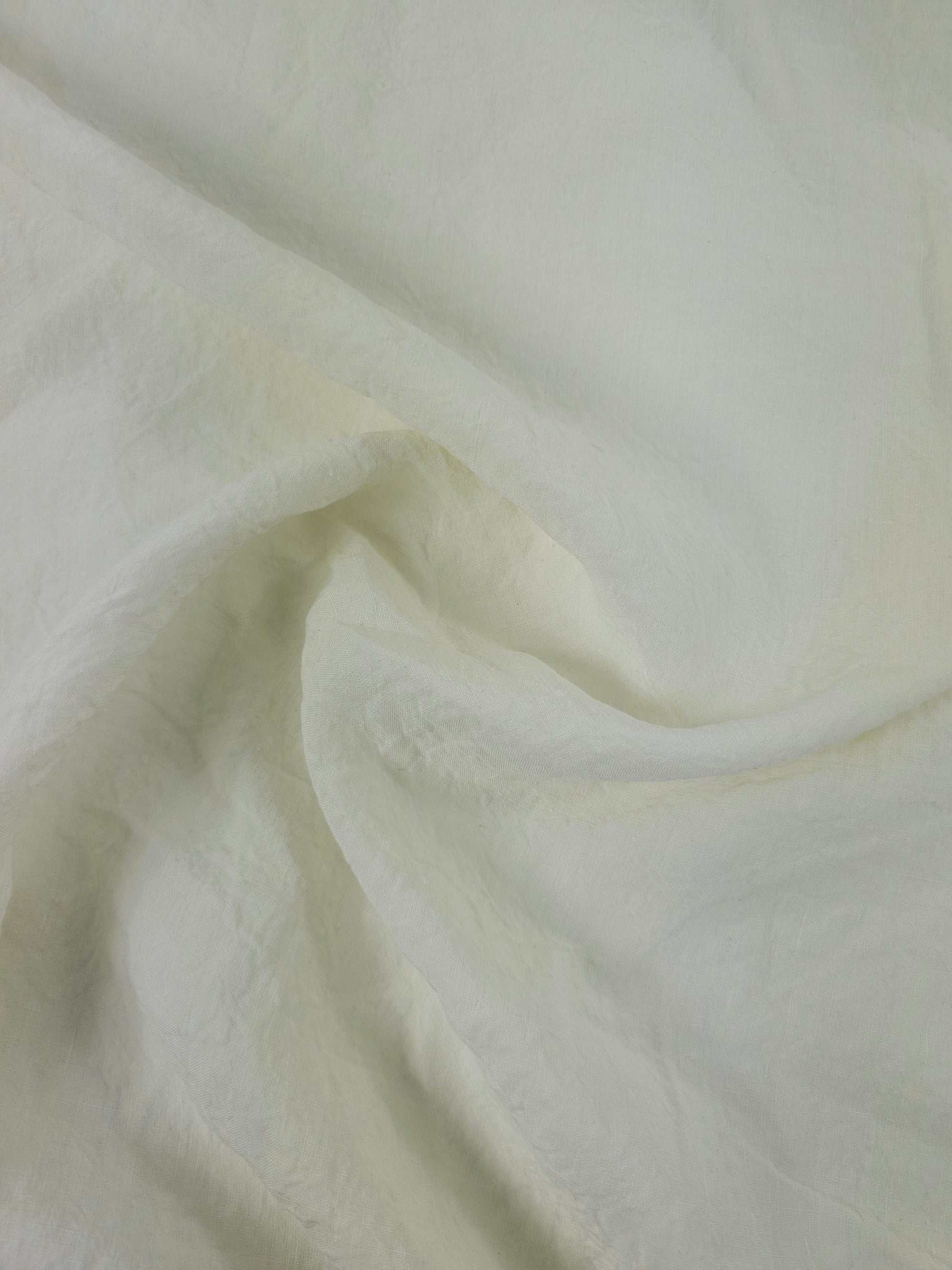 Ivory Textured Crinkle Cotton