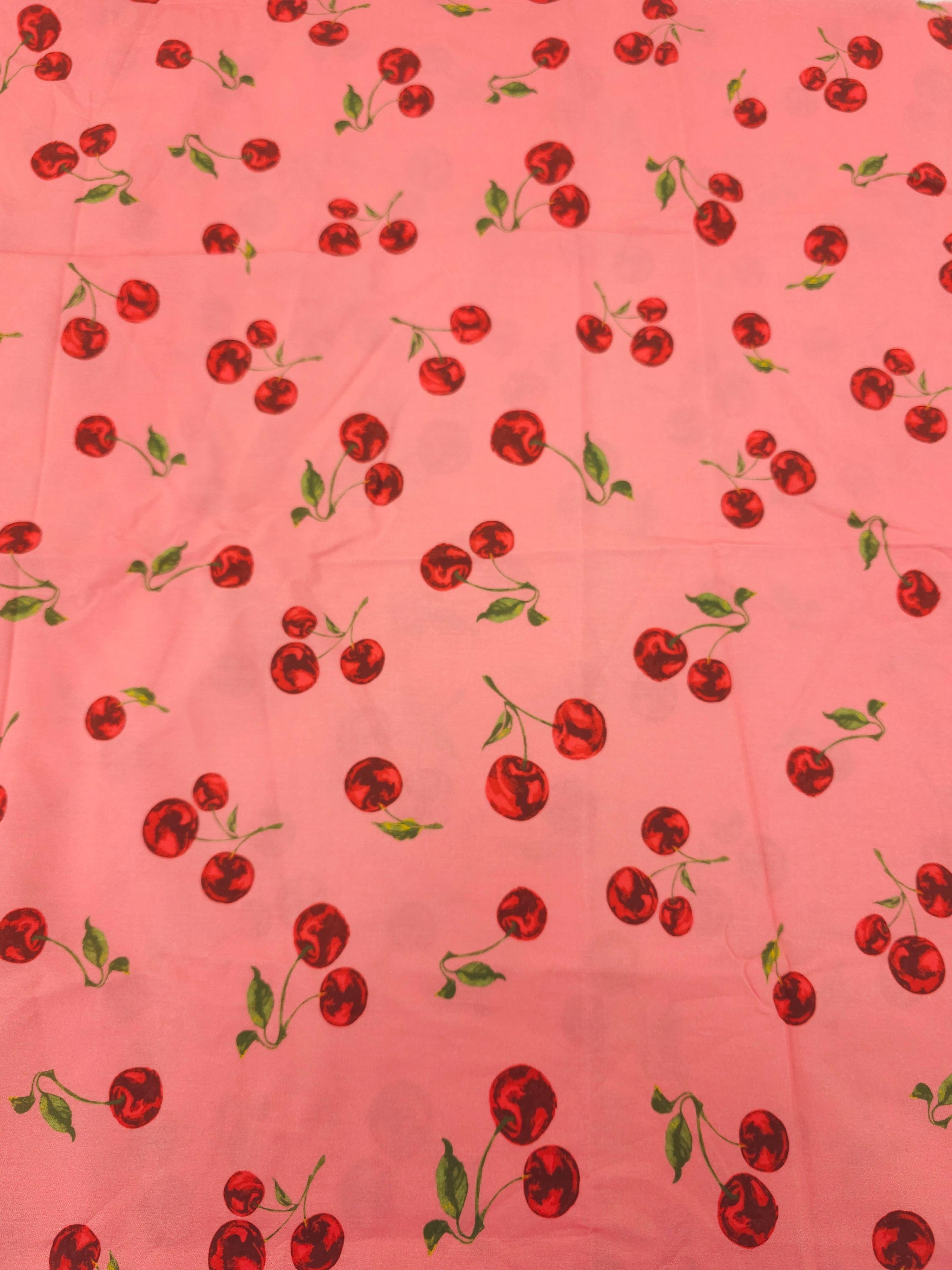 Pink cherry Viscose- 2m piece