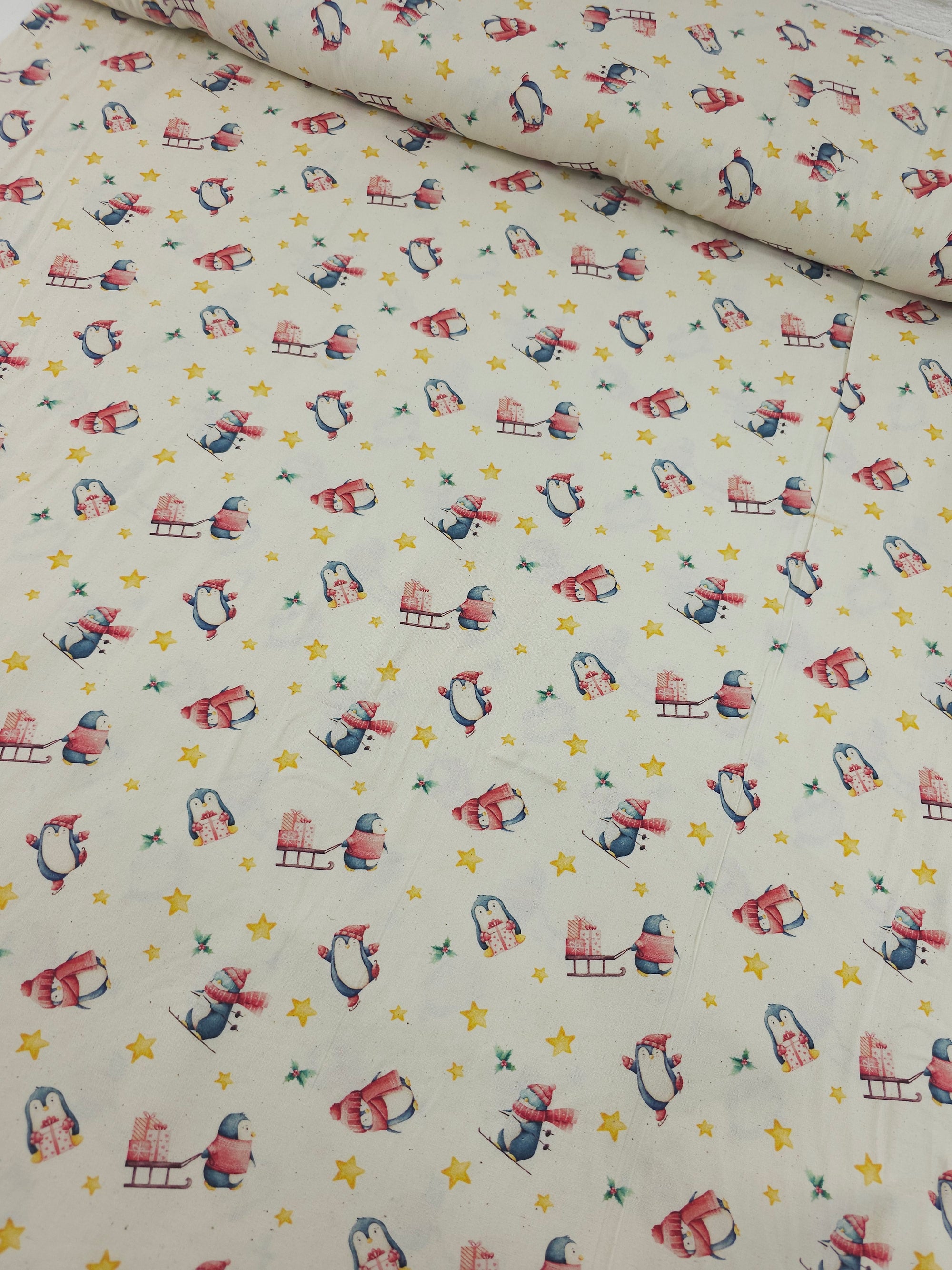 Penguin Festivities 100% Cotton 60"